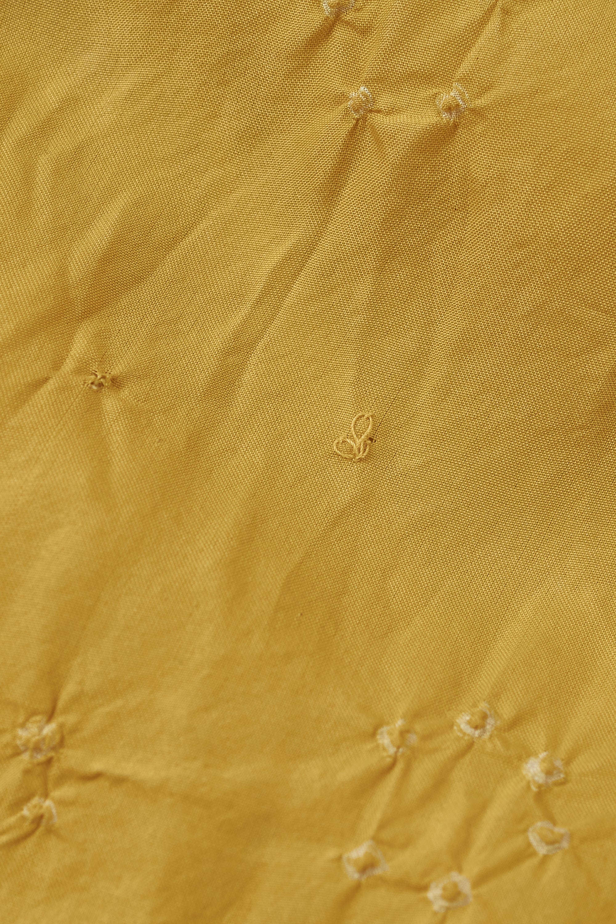 OCHRE YELLOW BANDHANI SCARF