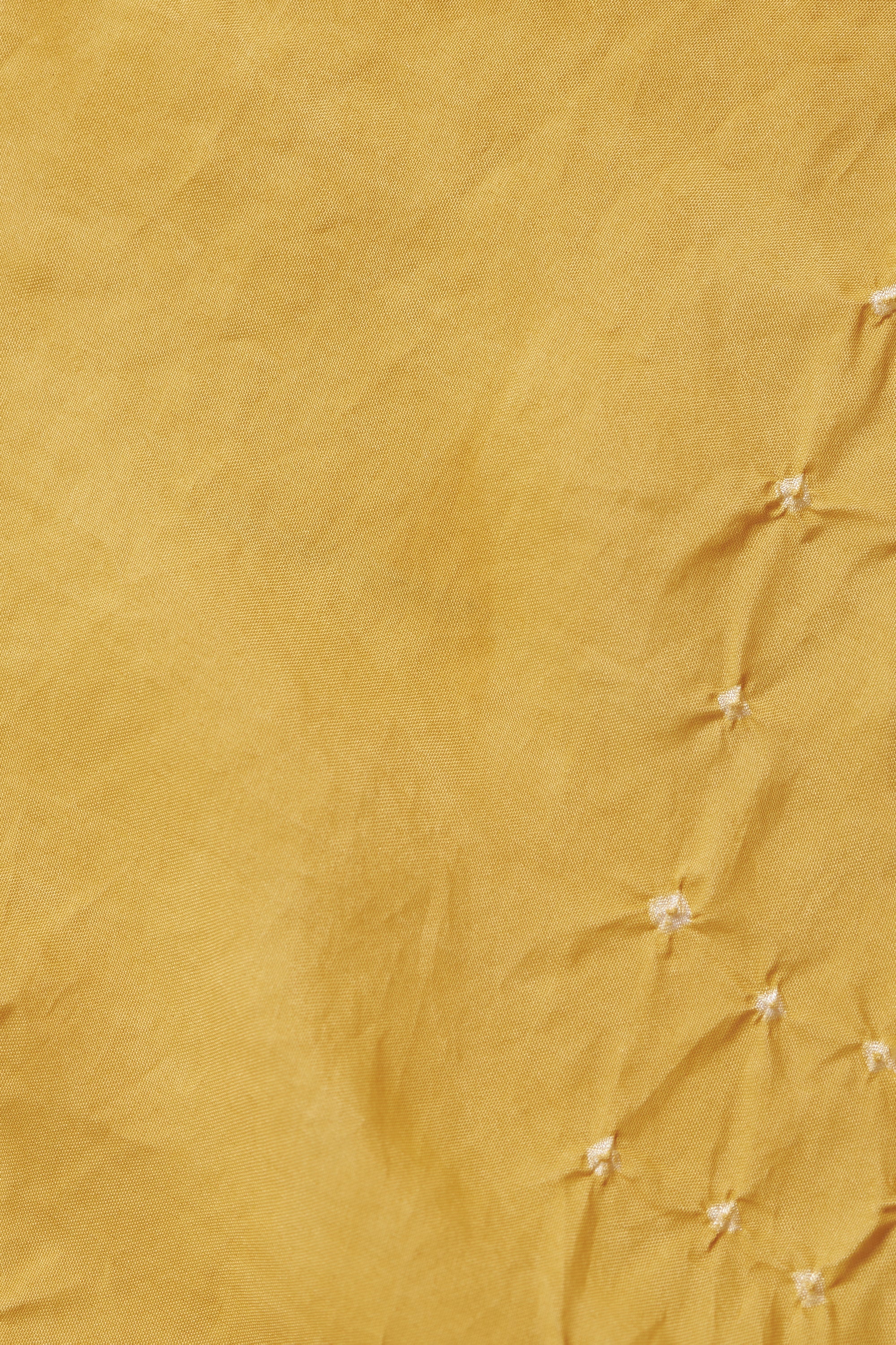 OCHRE YELLOW SILK WITH BANDHANI SCARF