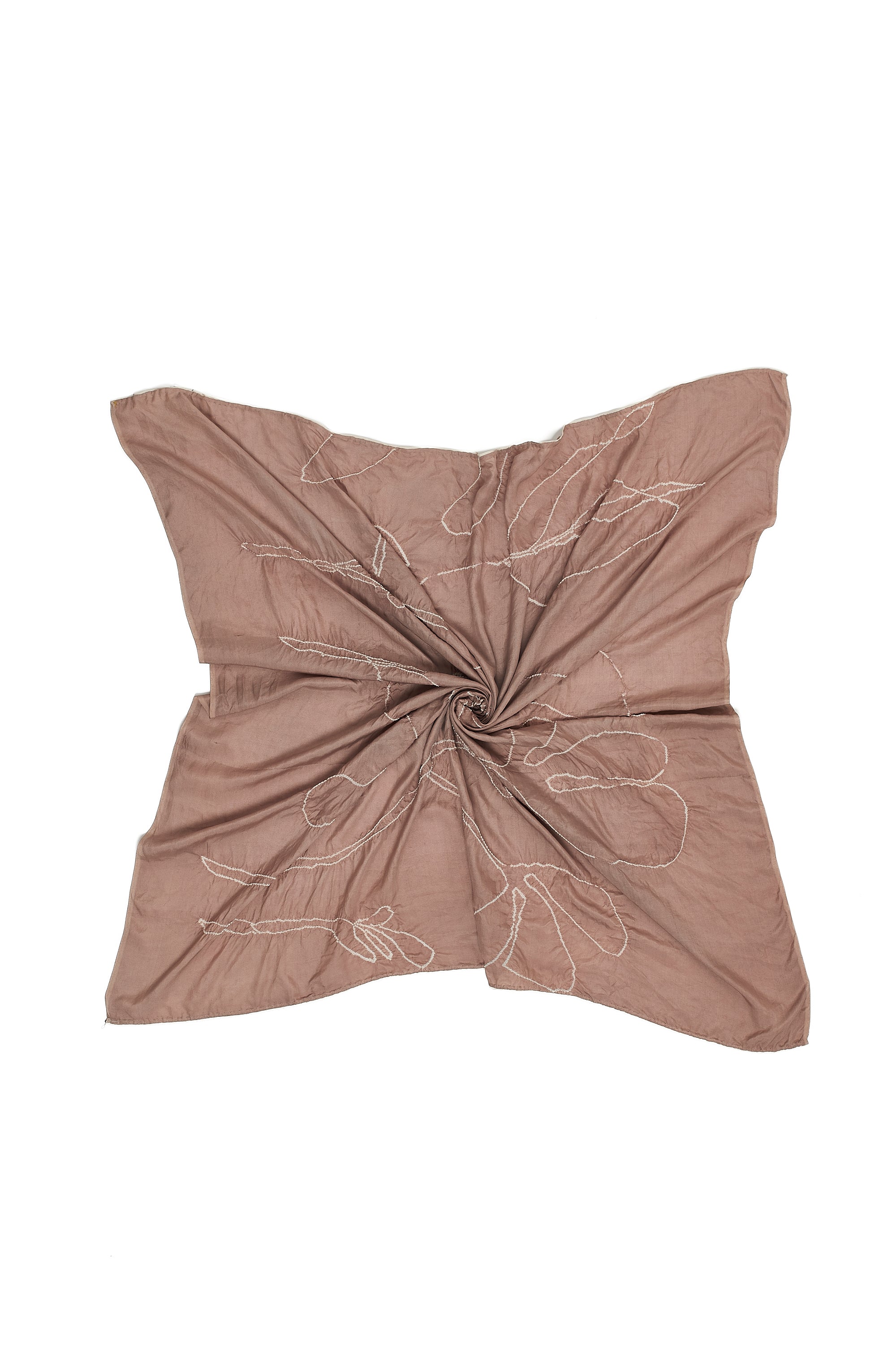 VINTAGE PINK SILK BANDHANI SQLARGE