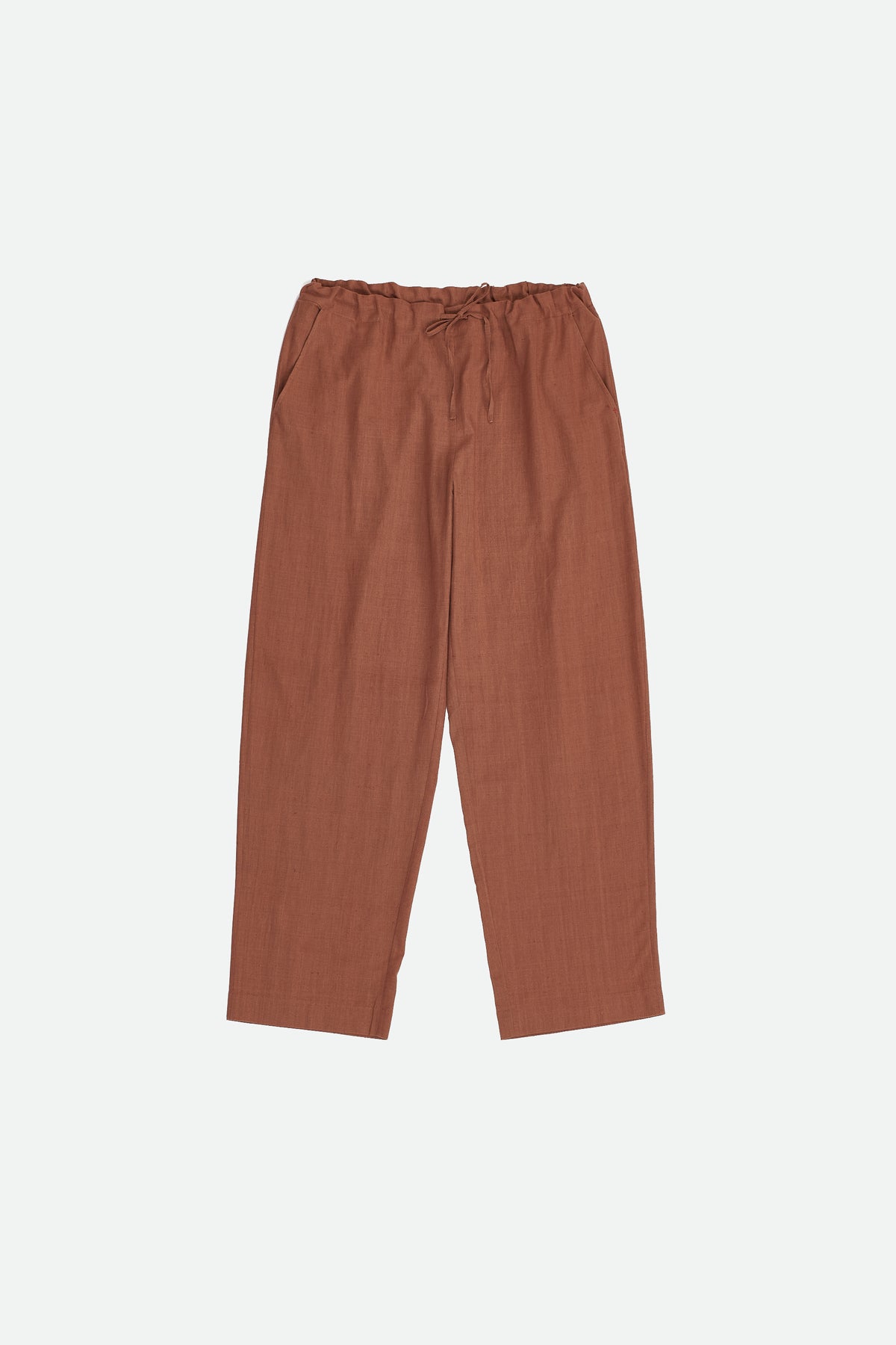 Organic Cotton Pants in Brick Red