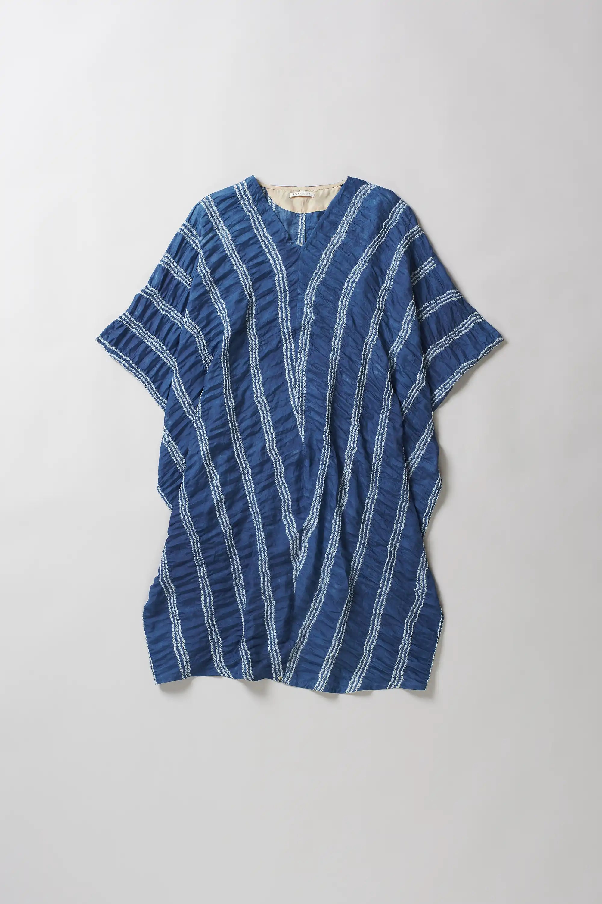 Medium Indigo Silk Bandhani Dress