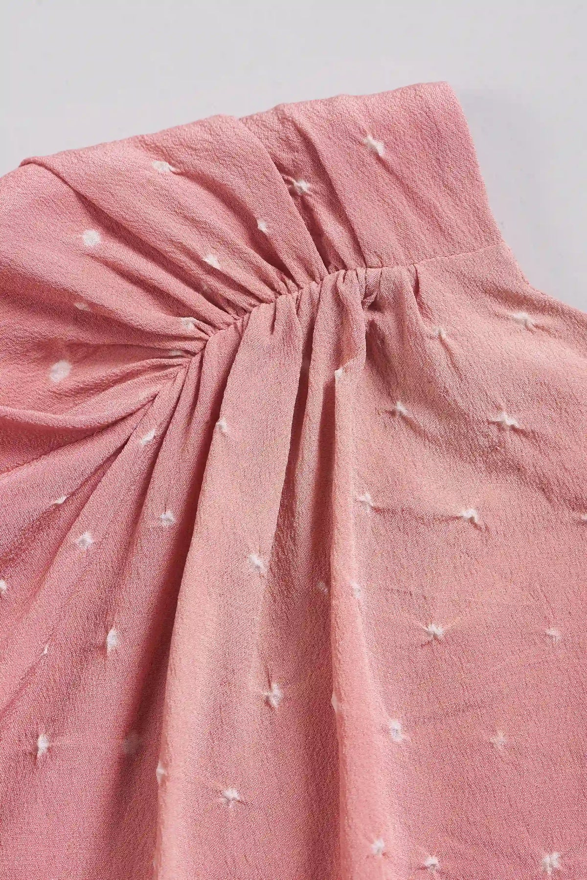 Chalk Pink Bandhani Silk Women'S Dress