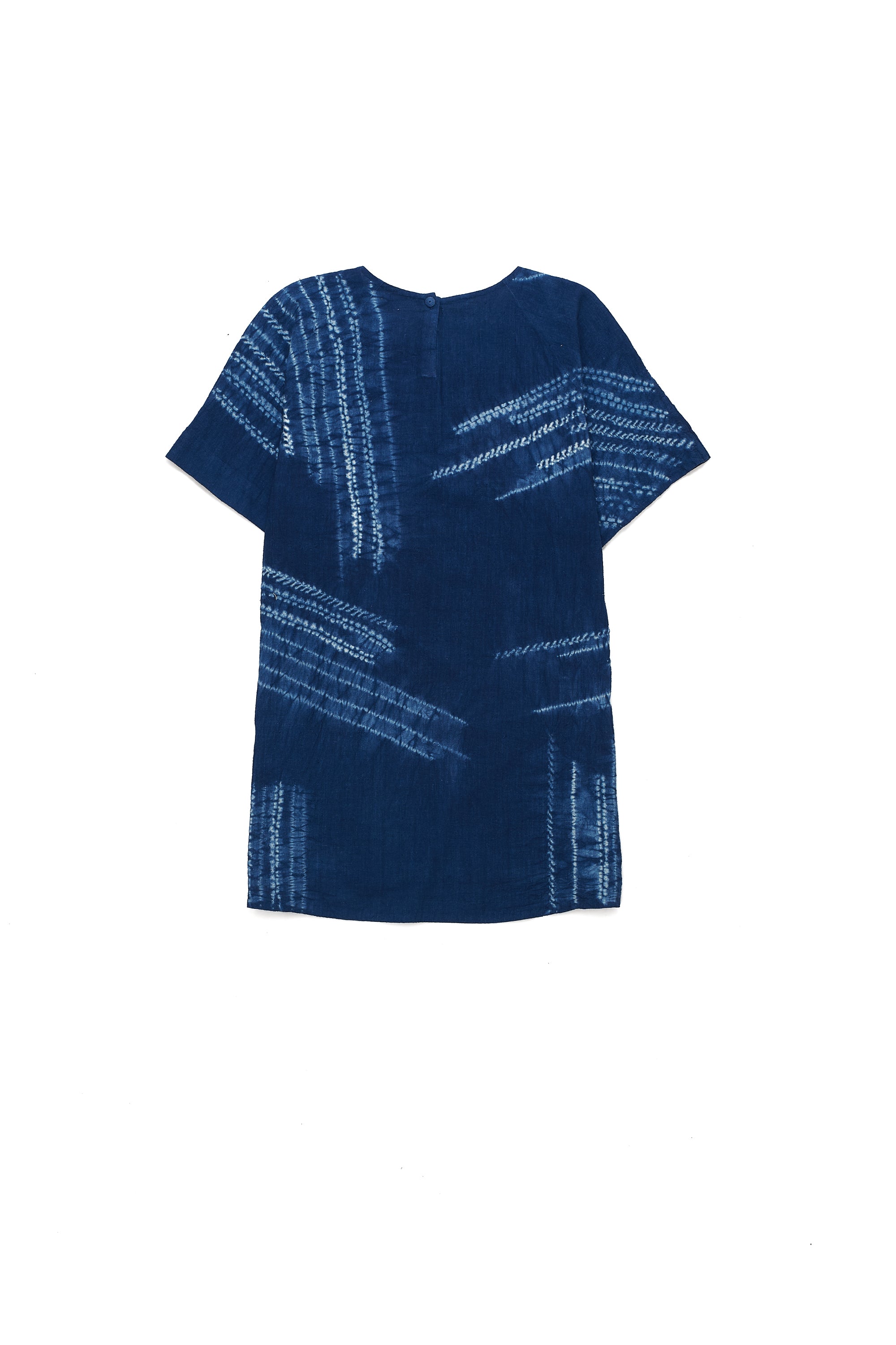 HANDCRAFTED SUMMER TOP DYED IN NATURAL INDIGO