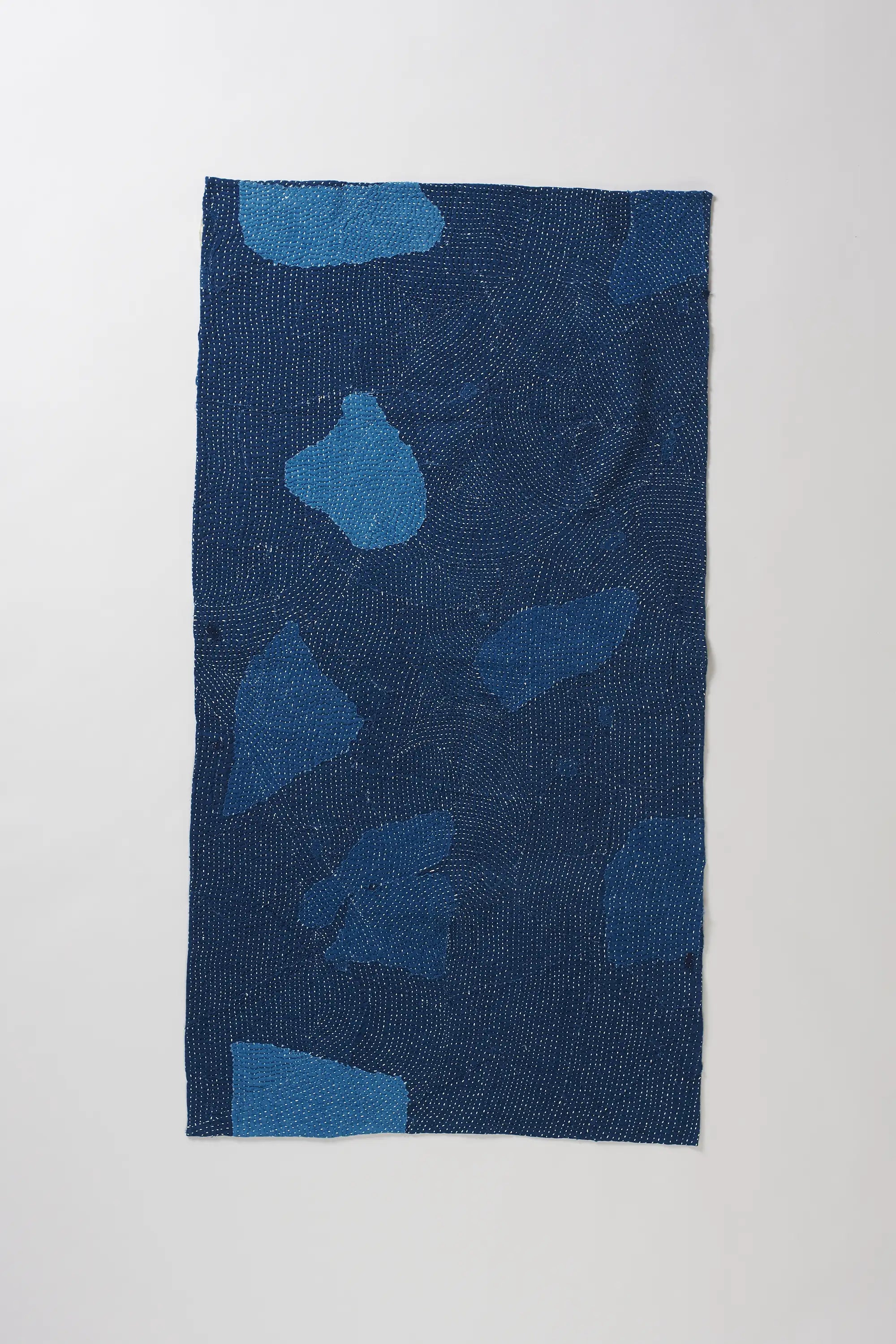 Indigo patchwork quilt