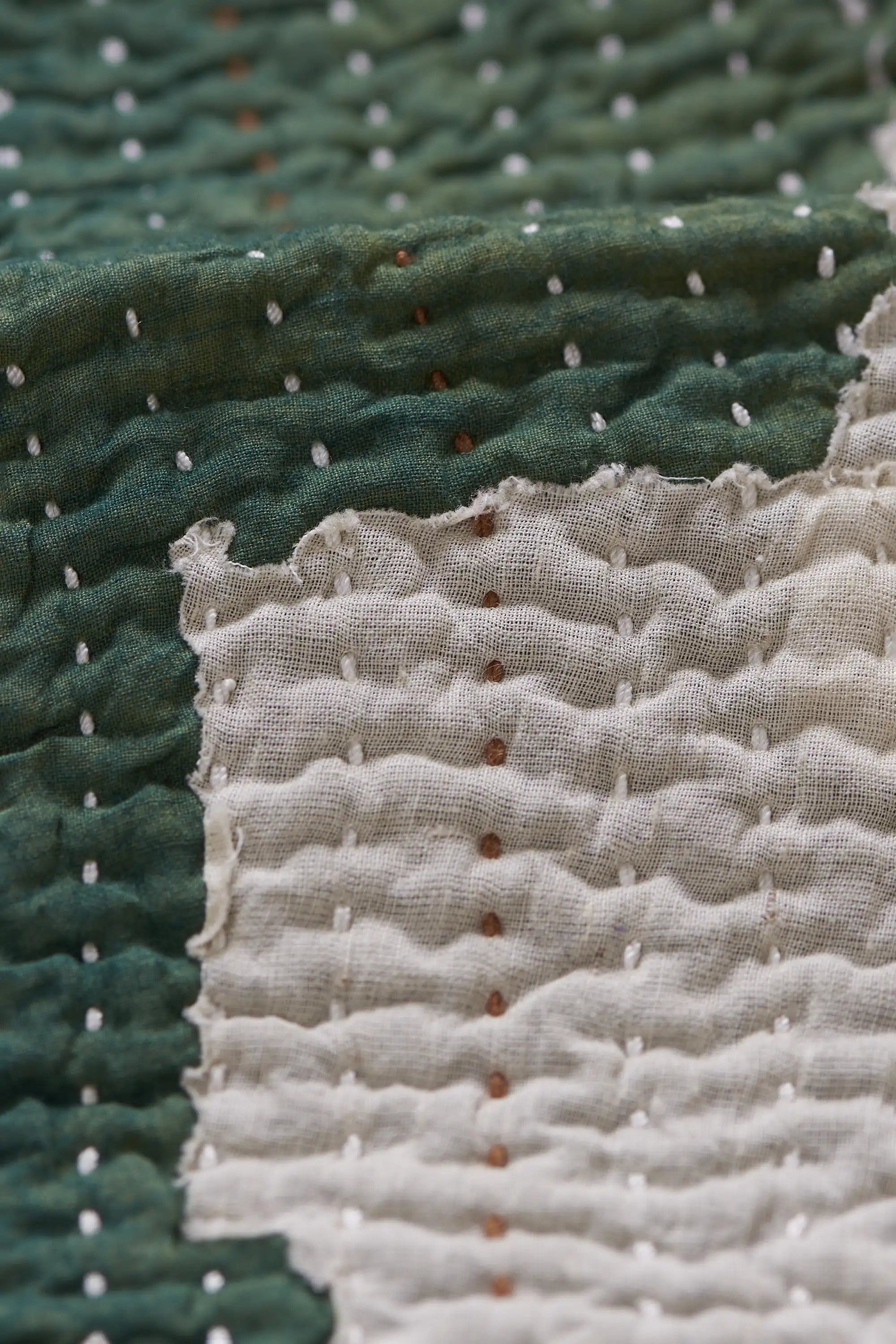 Fabric close-up with patchwork
