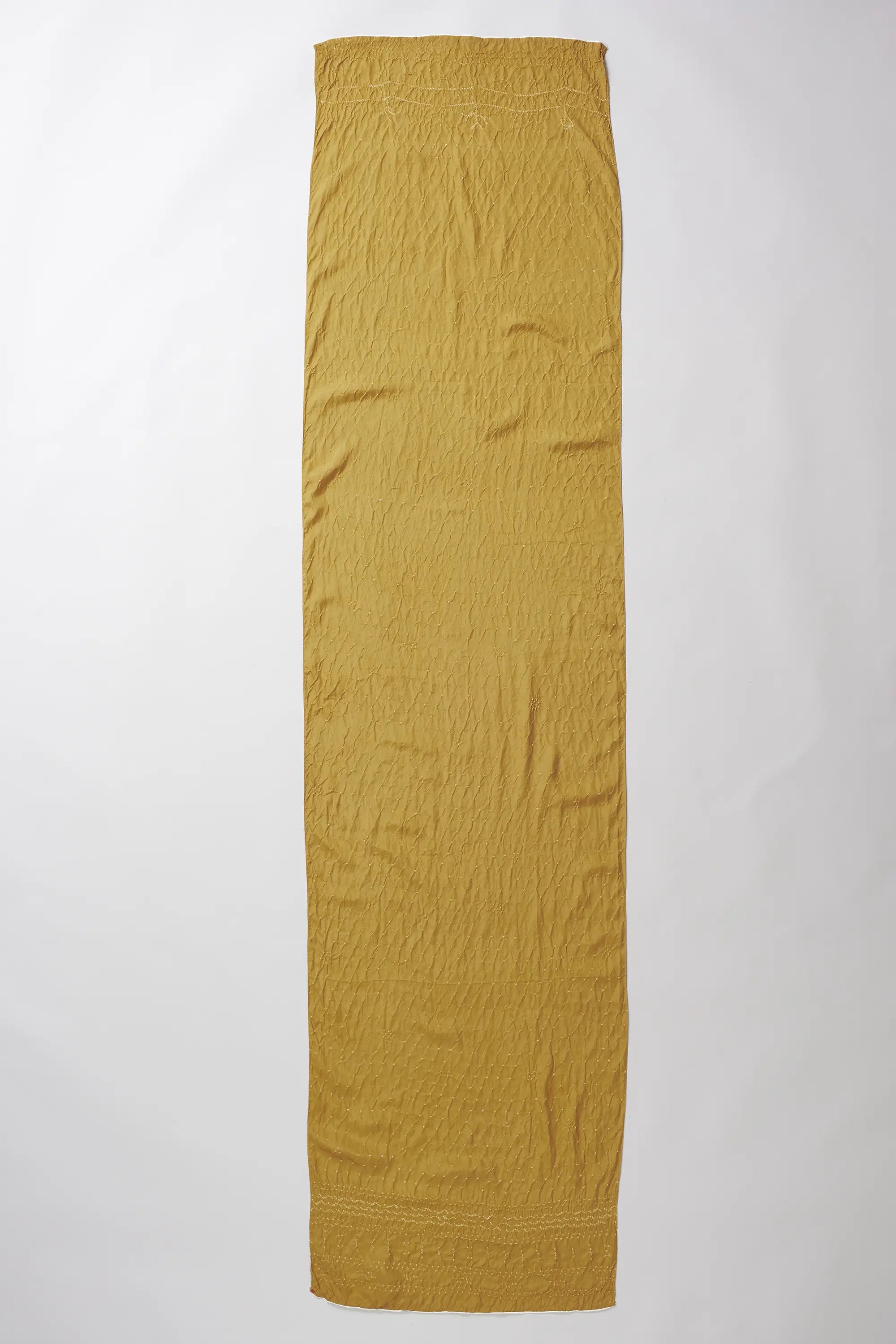 Mustard Yellow Colour Bandhani Silk Women Scarf