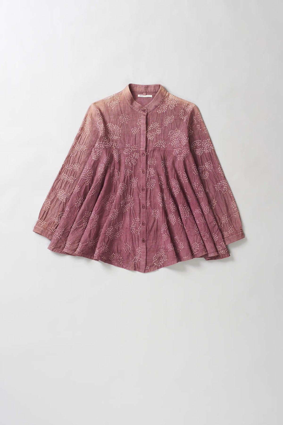 Flared Silk Bandhani Top
