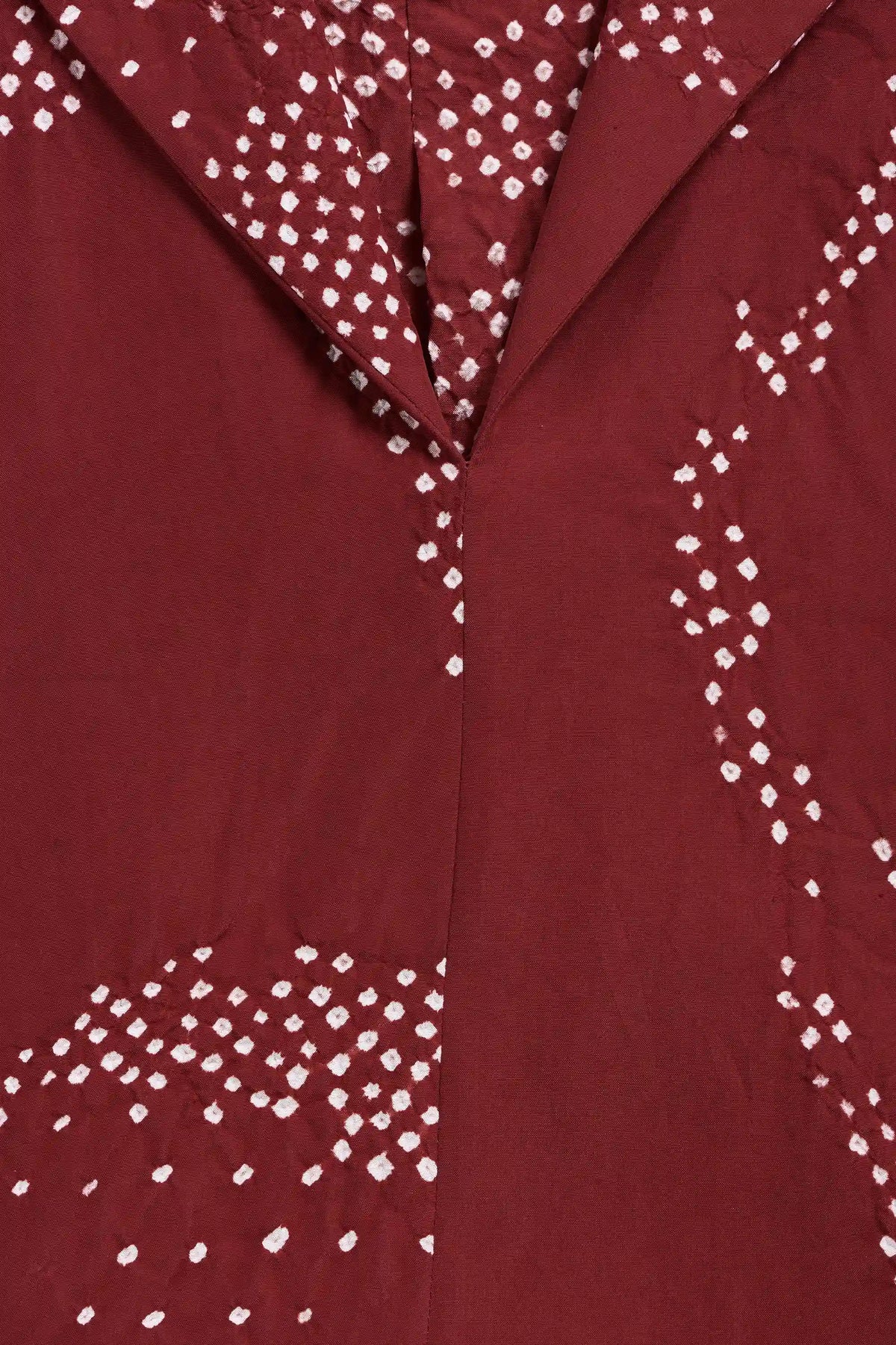Red Bandhani Silk Dress