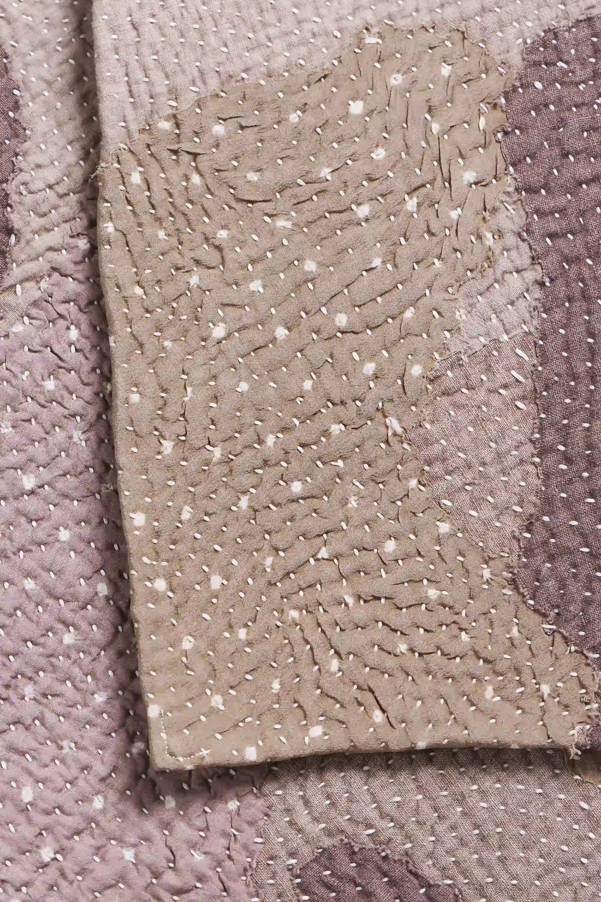 Fabric close-up with patchwork