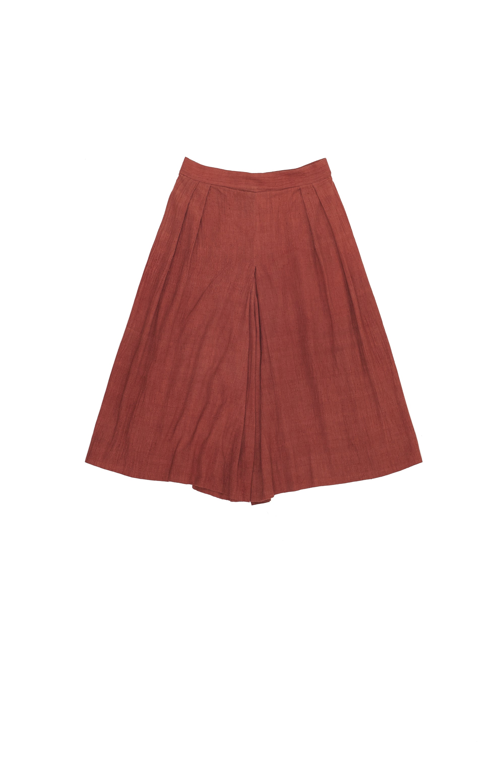 ROGUE PINK PLEATED CULOTTES IN ORGANIC COTTON