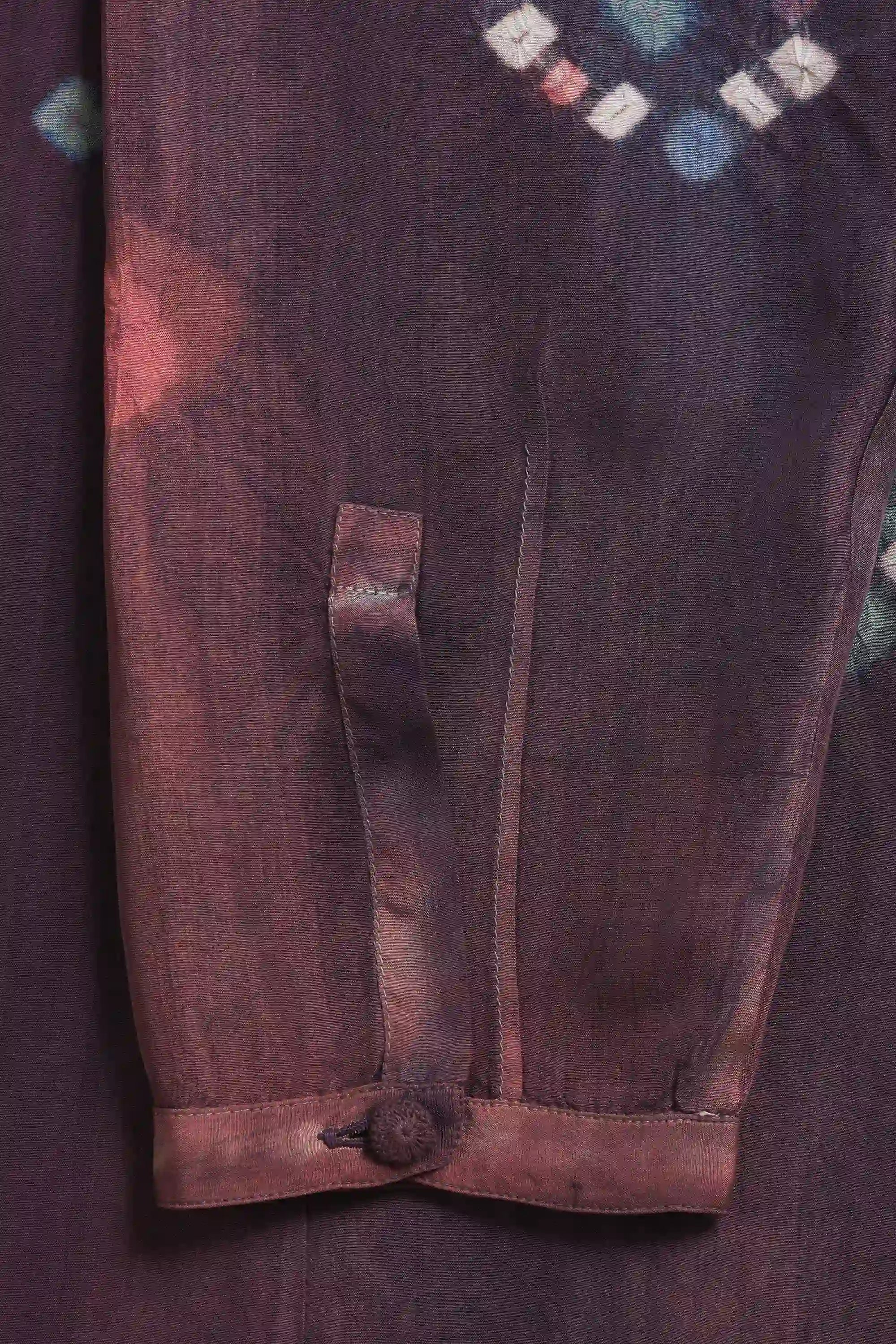 Silk Shirt Dress in Bandhani
