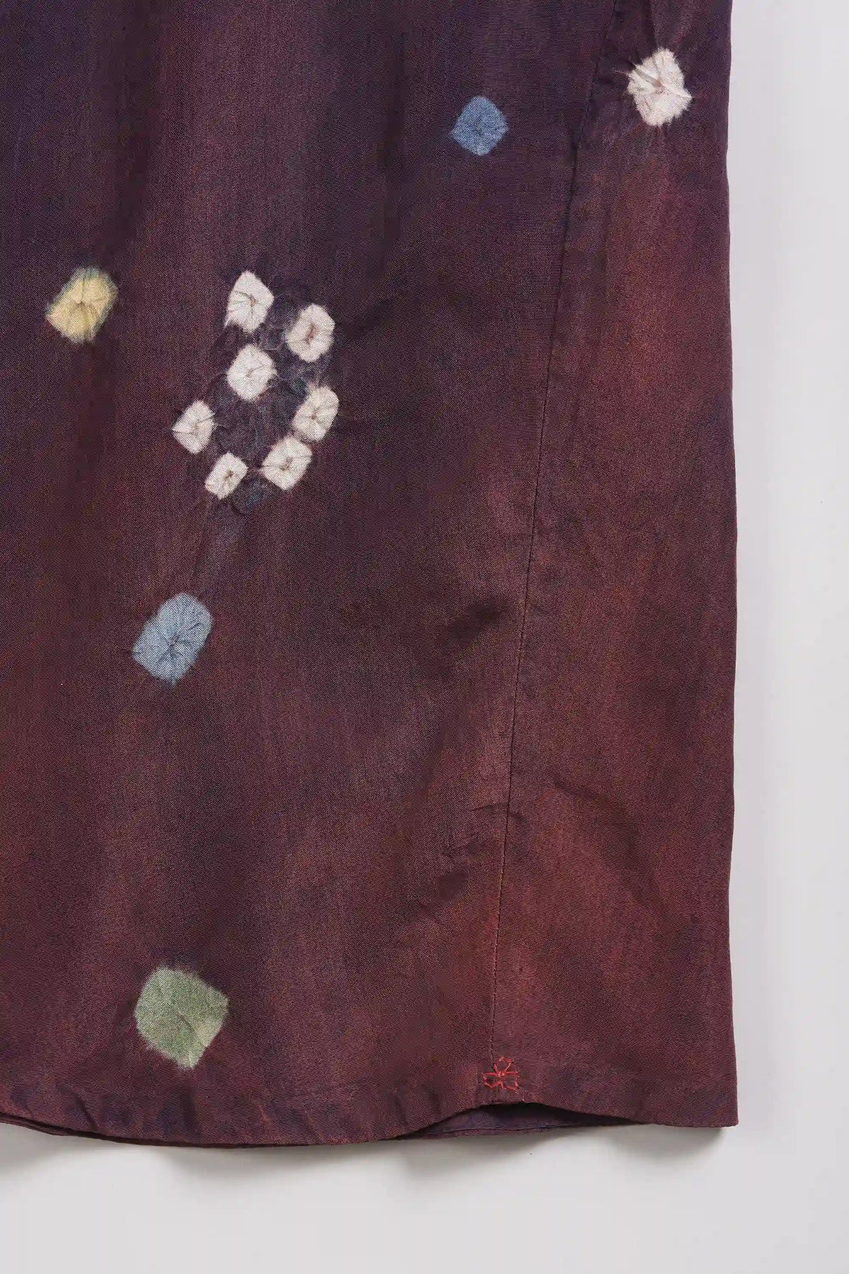 Madder Violet Silk Bandhani Women Shirt