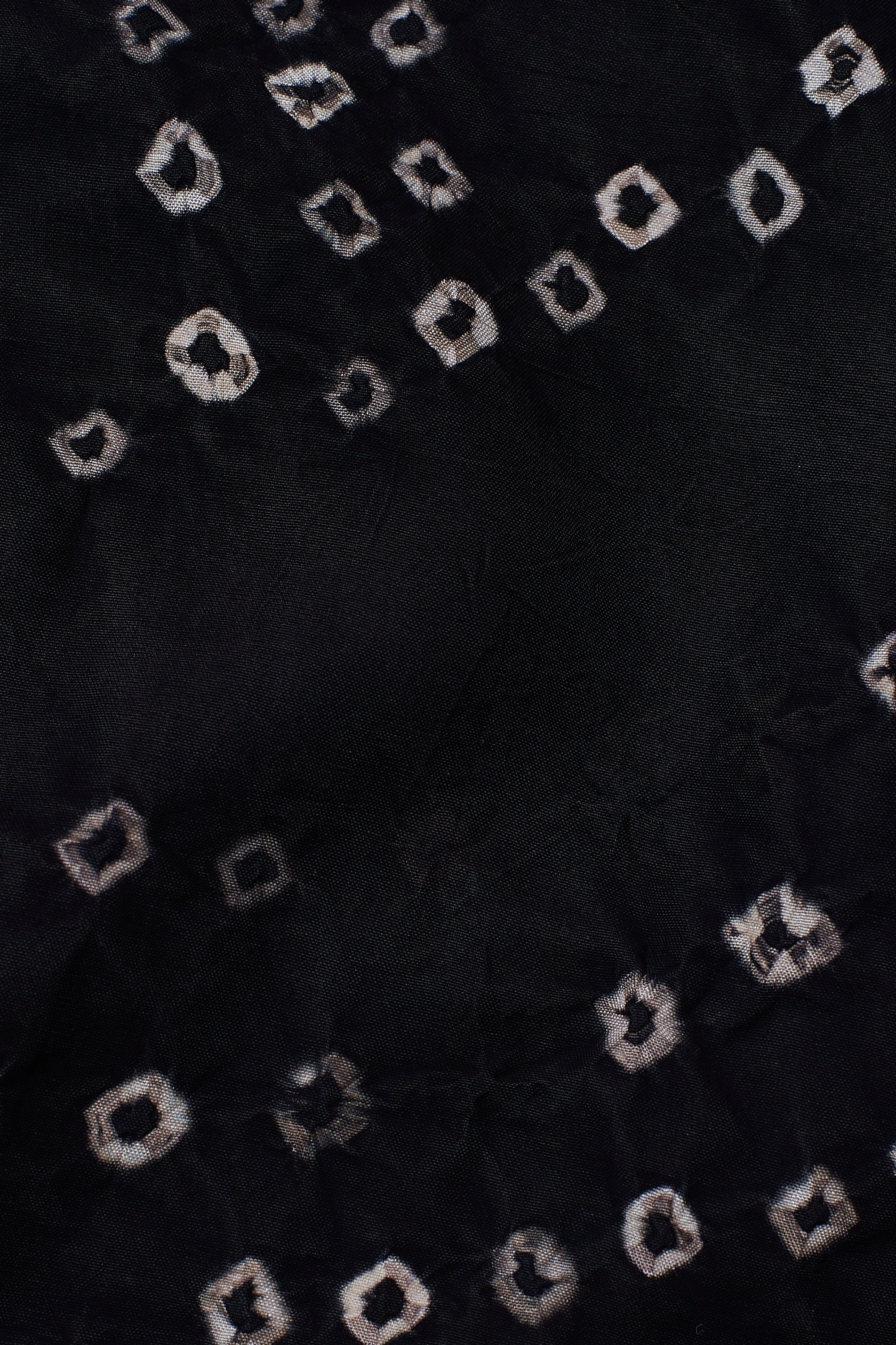 Black Silk Bandhani Scarf