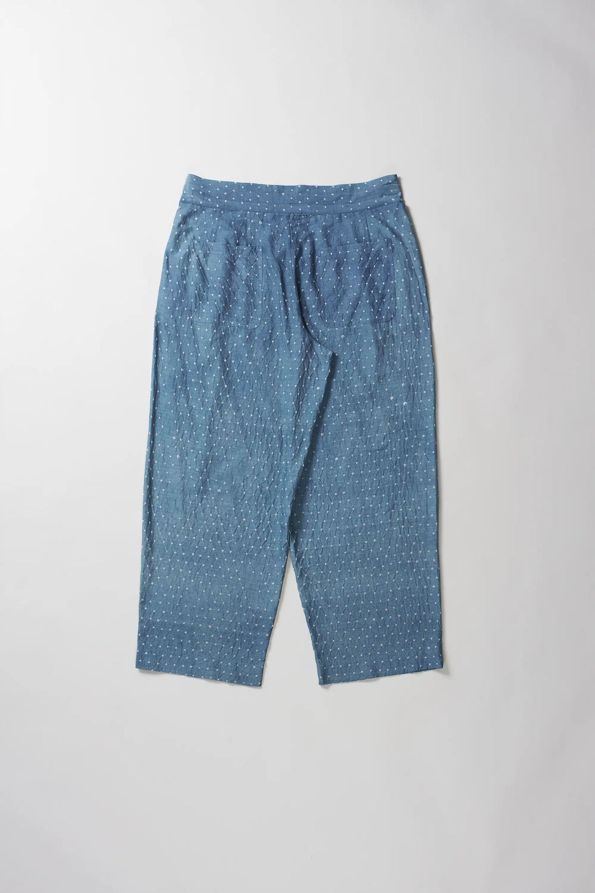 Medium Indigo Drawstring Bandhani Pant