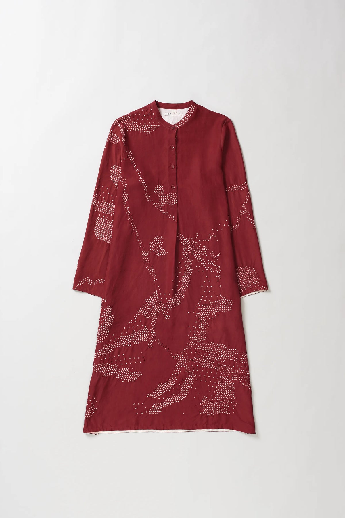 Red Bandhani Silk Dress