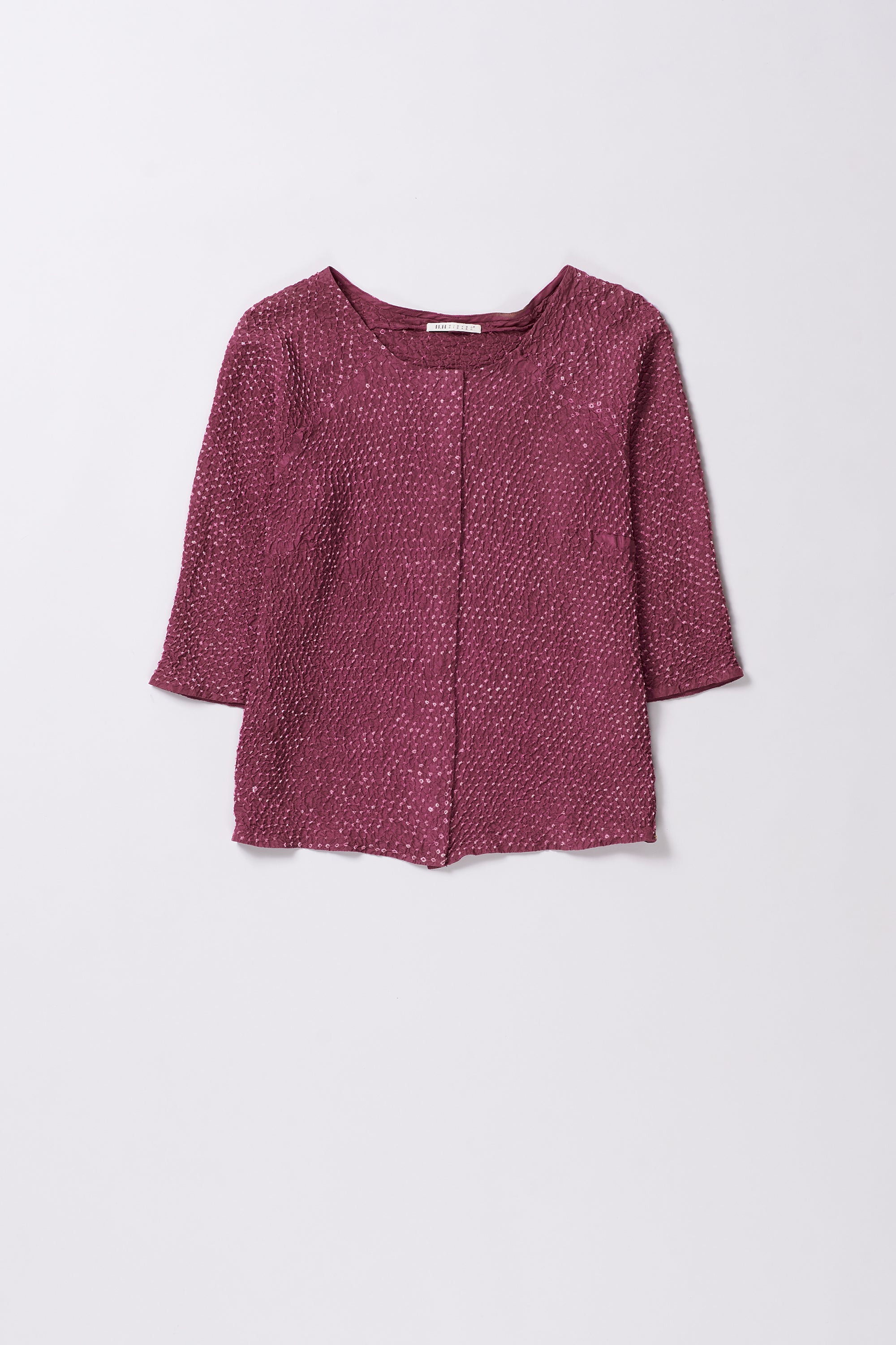 SAPPAN FUSCHIA FINE SILK BANDHANI TOP