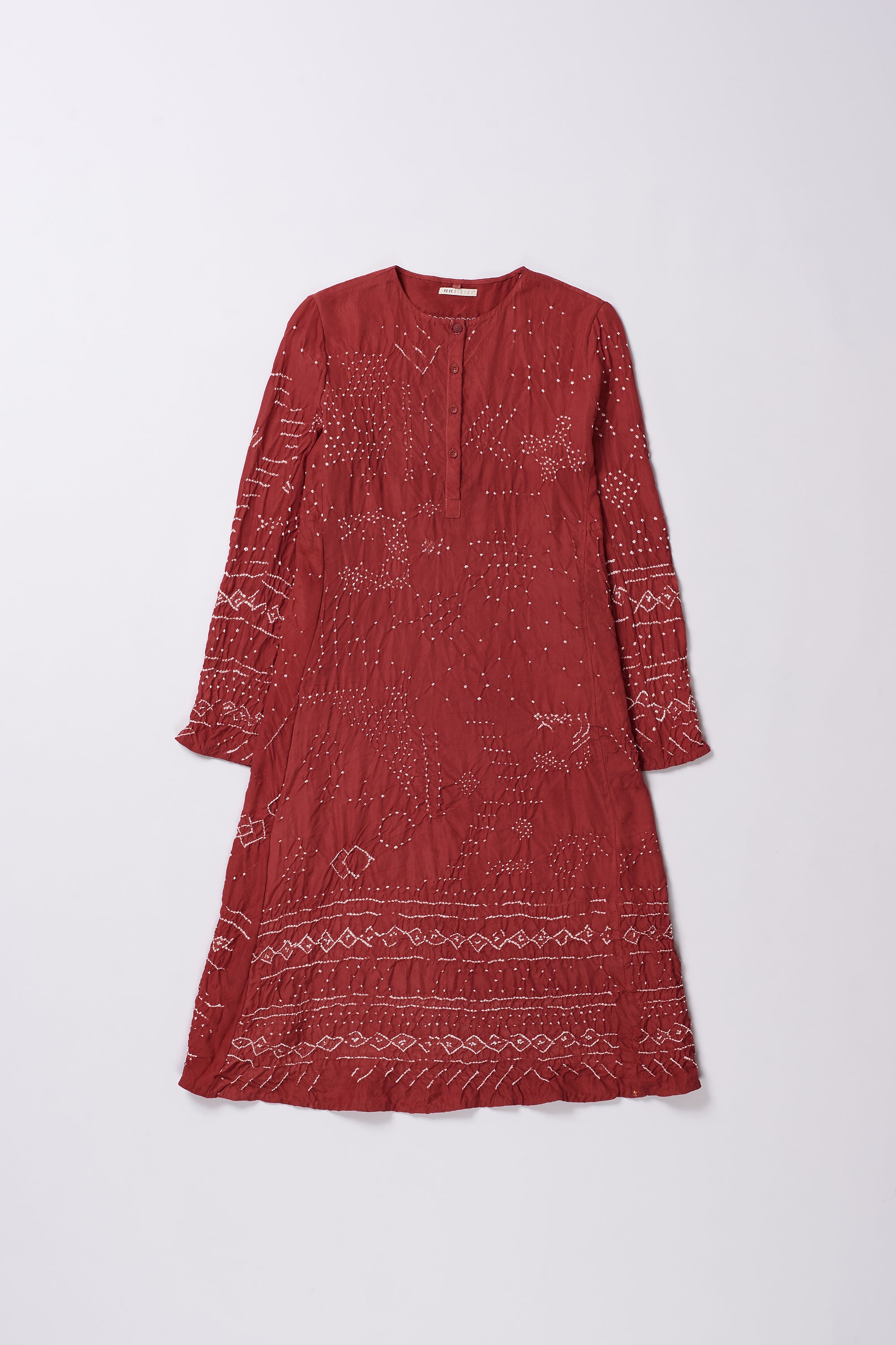 BANDHANI SILK DRESS