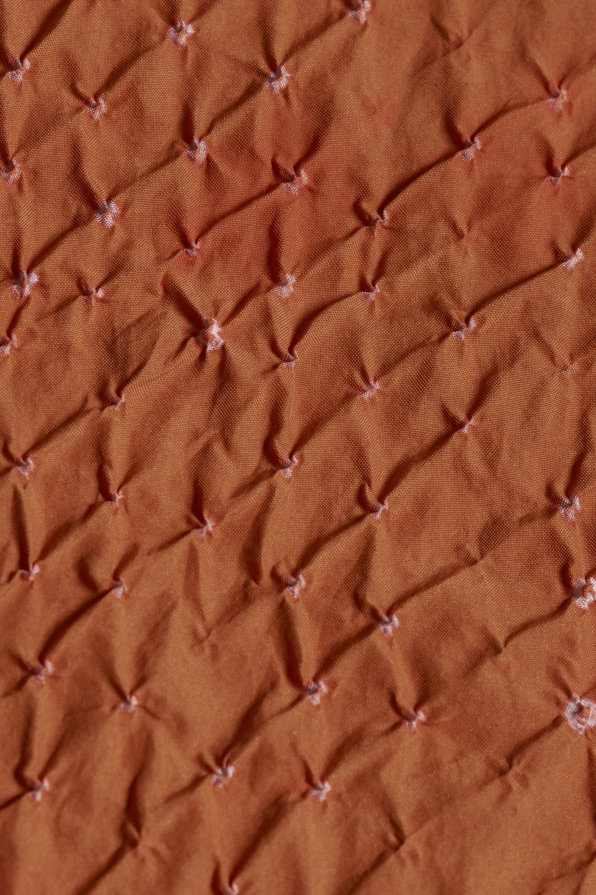 SUNSET ORANGE BANDHANI SILK DRESS