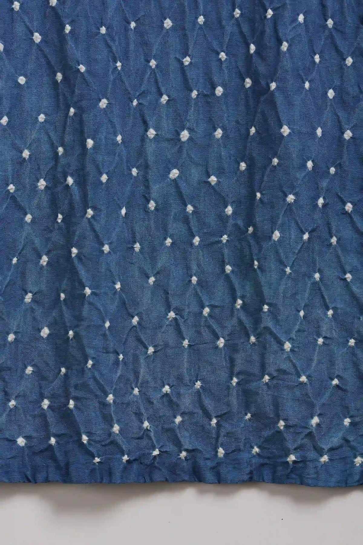 Medium Indigo Silk Bandhani Dress