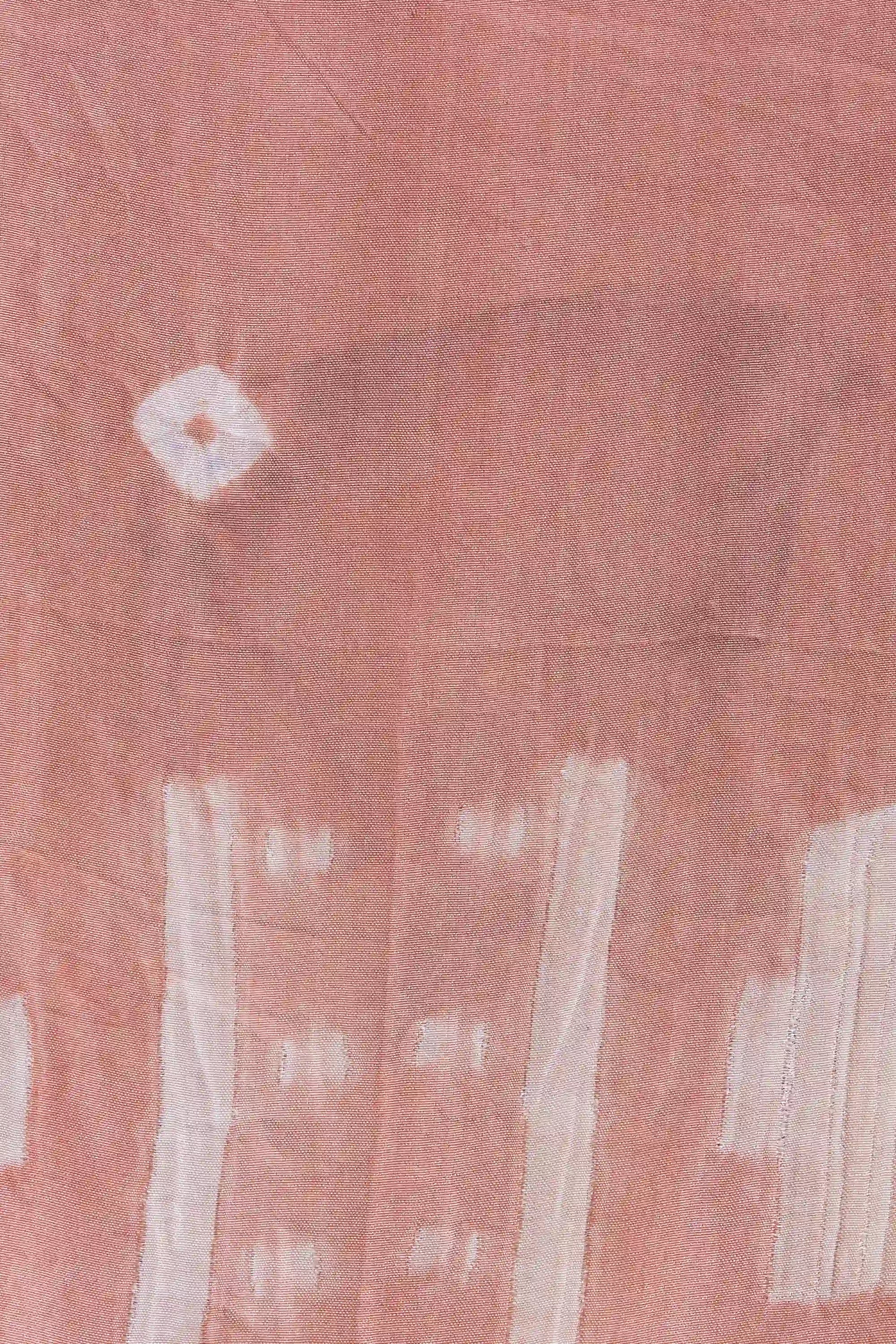 Shibori Soft Silk Dress in Chalk Pink