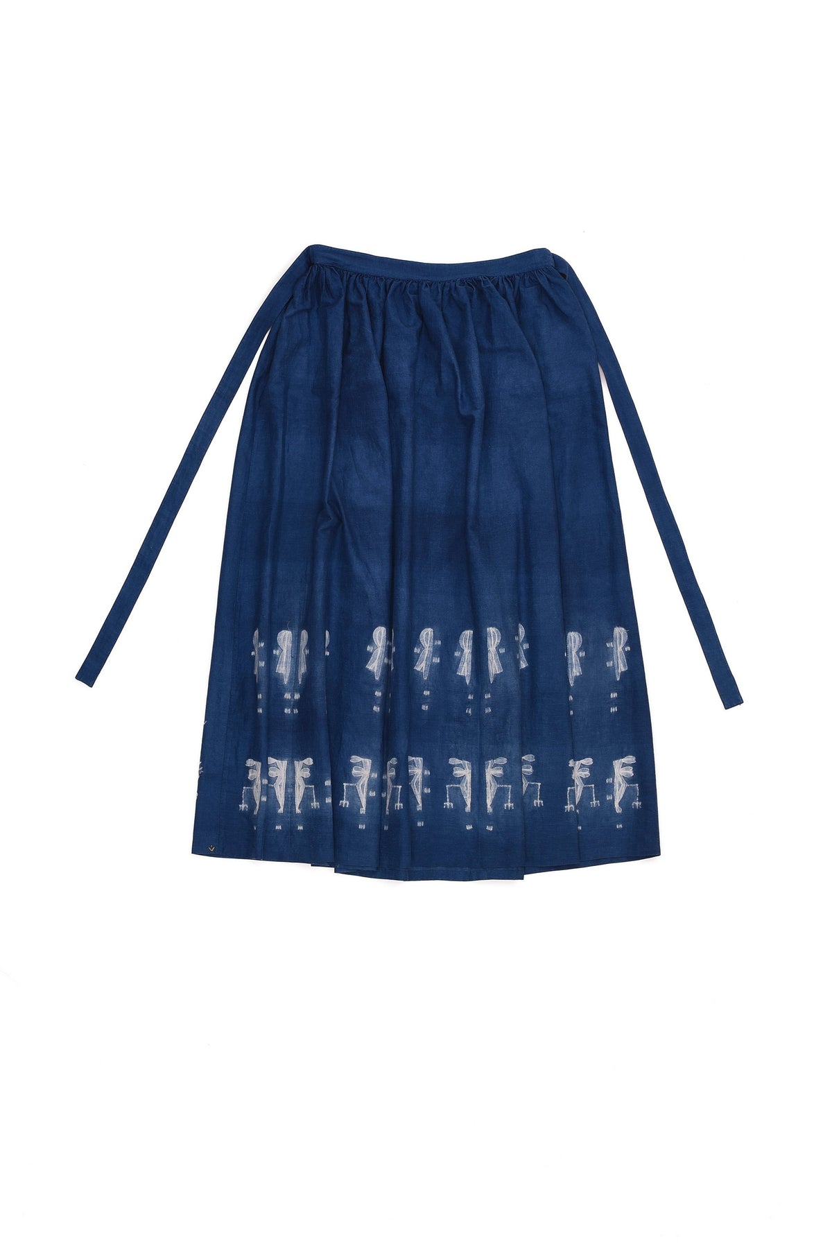 Medium Indigo Shibori Flared Skirt
