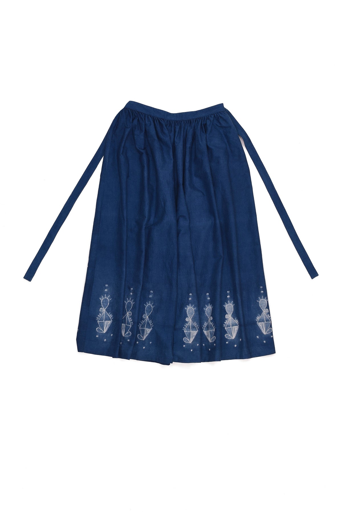 Medium Indigo Shibori Flared Skirt