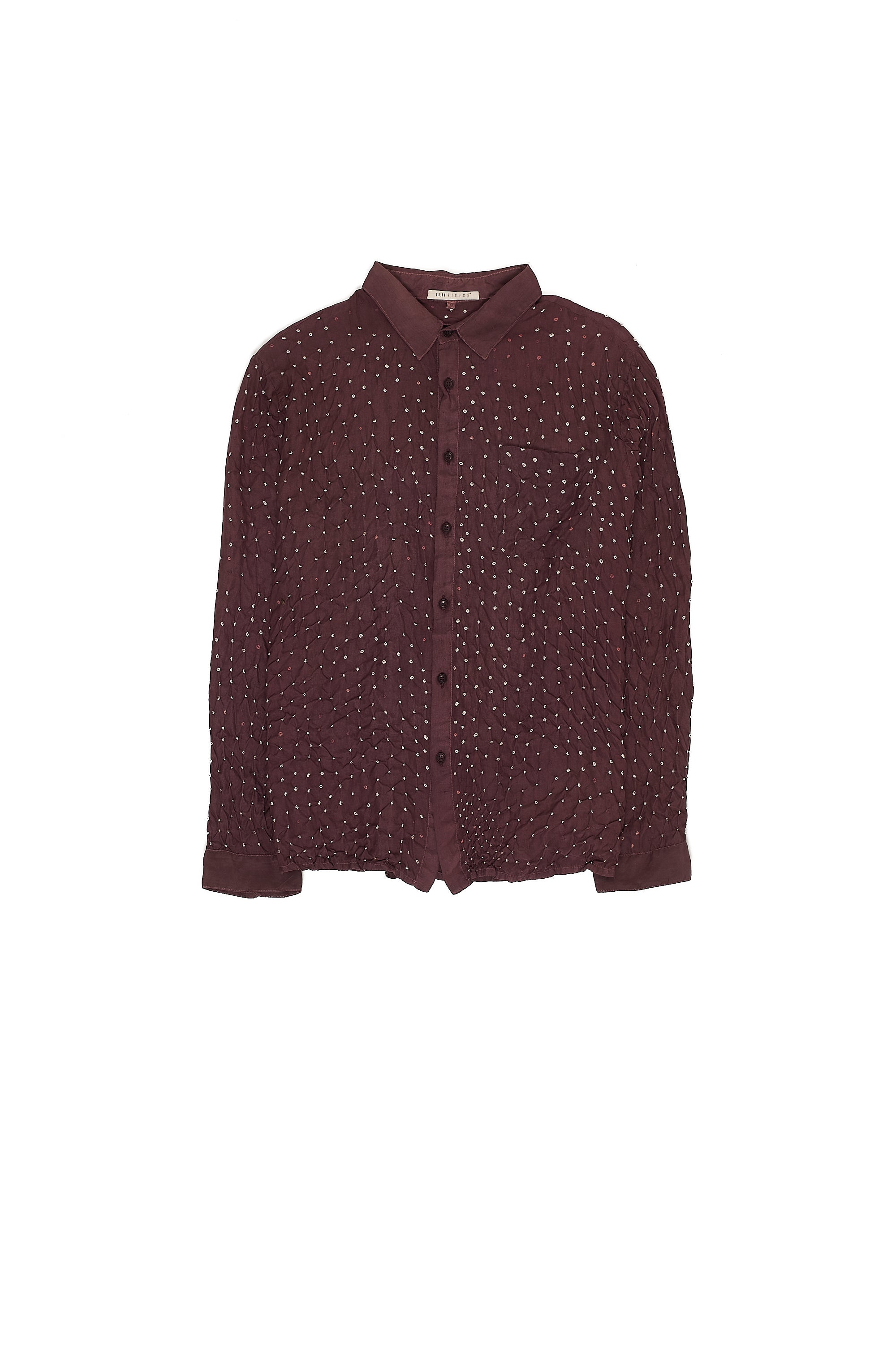 WINE SILK BANDHANI UNISEX SHIRT