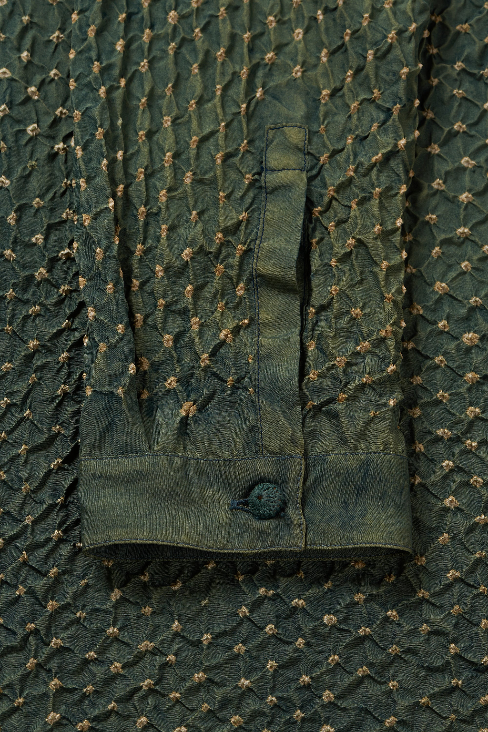 BOTTLE GREEN BANDHANI SHIRT
