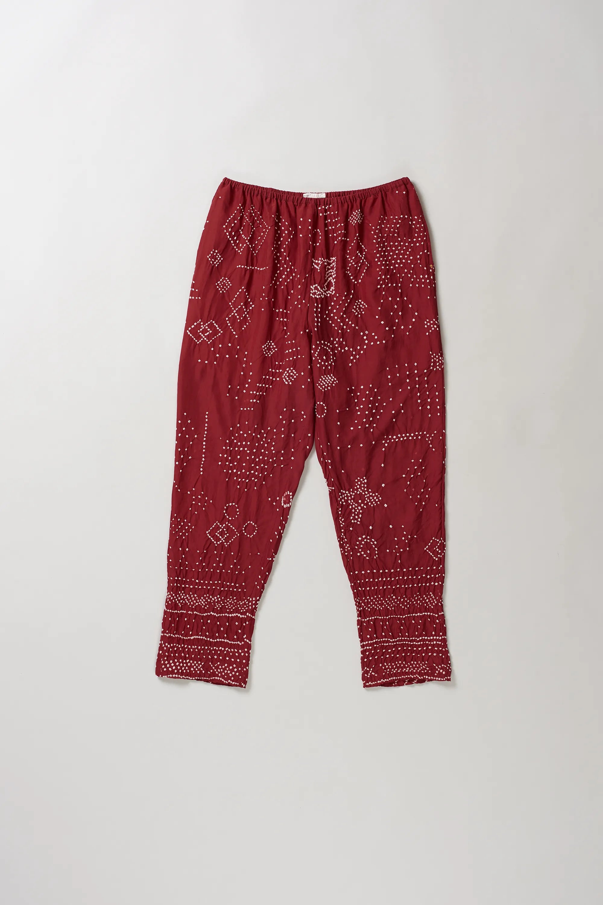 Red Pant with Bandhani