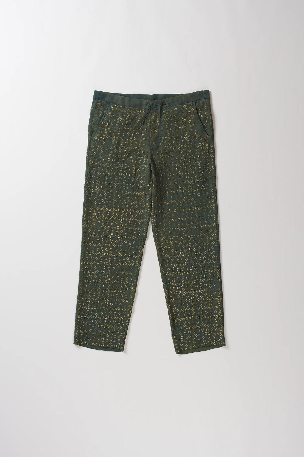 Bottle Green Shibori Pant
