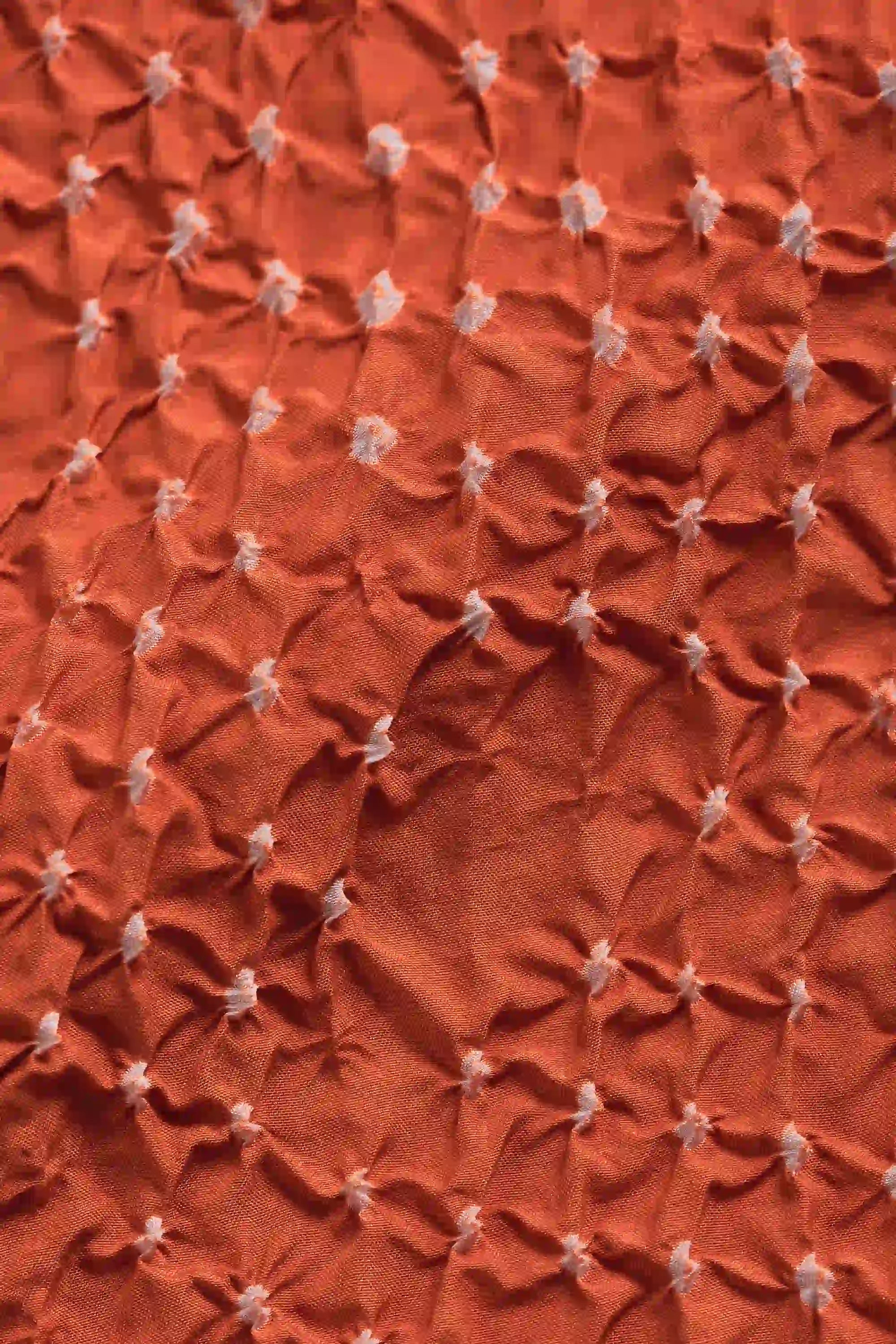 Sunset Orange Silk Bandhani Women Dress