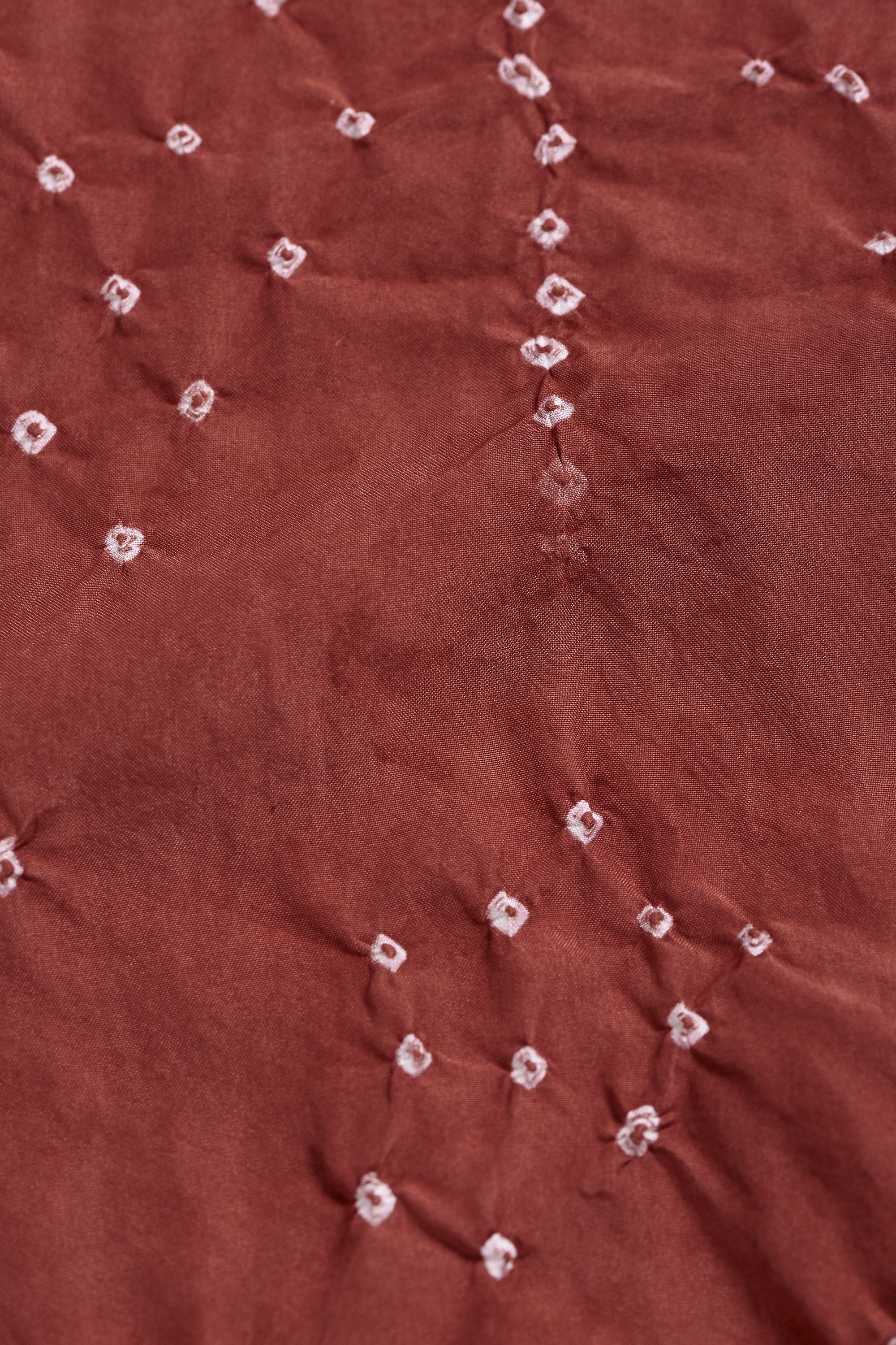 Red Bandhani Silk Dress