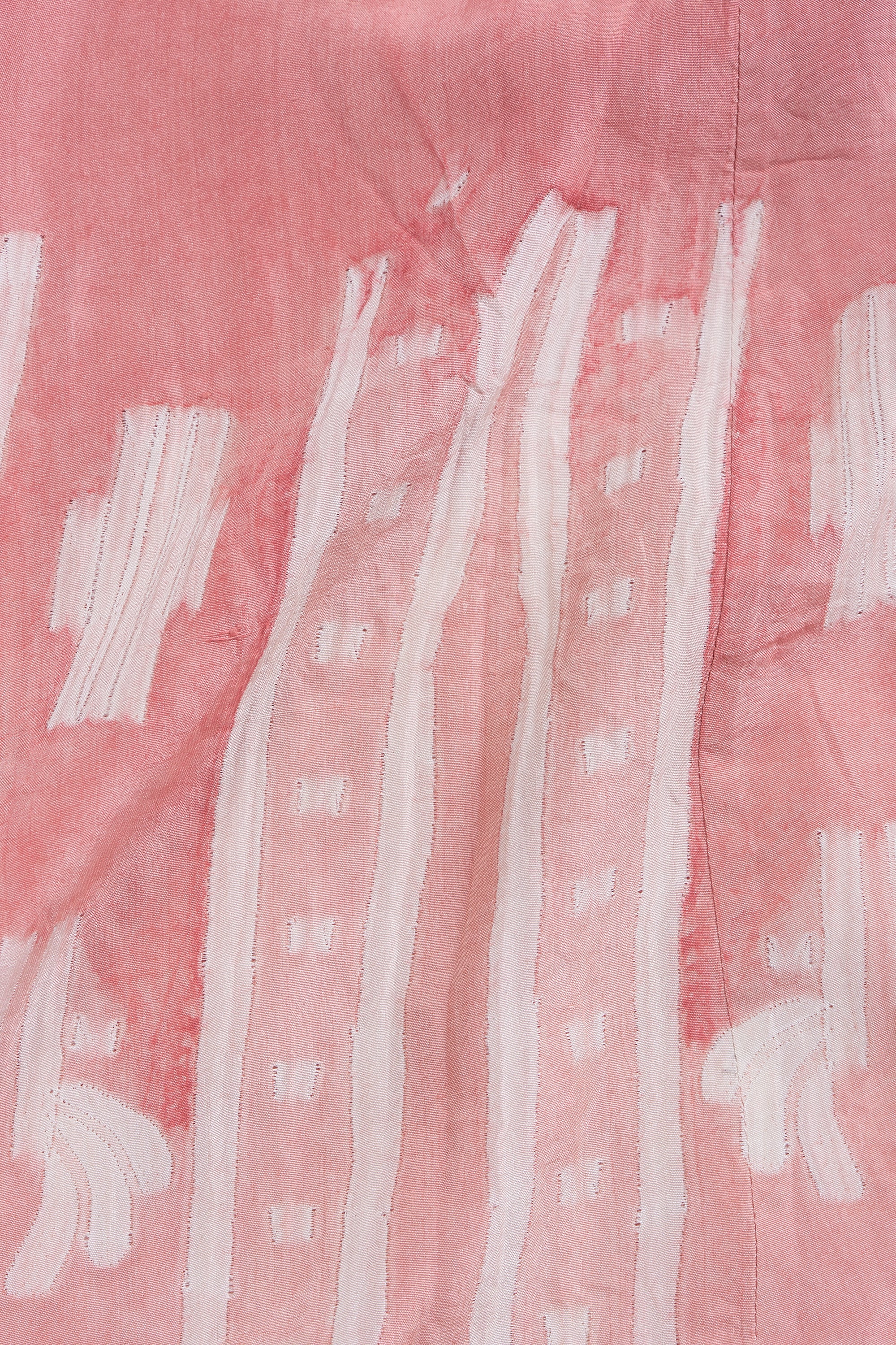 CHALK PINK BANDHANI AND SHIBORI SILK DRESS