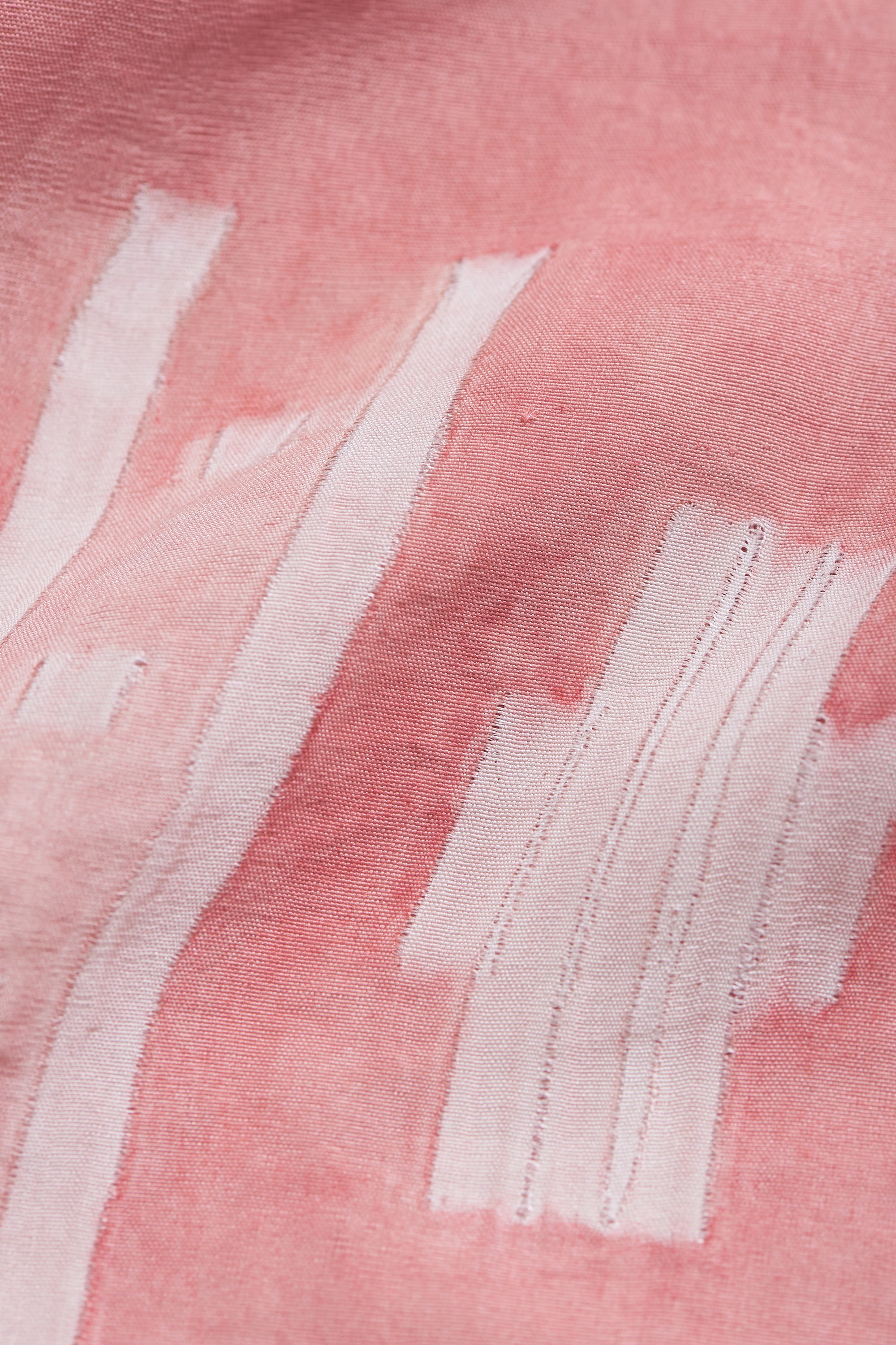 CHALK PINK BANDHANI AND SHIBORI SILK DRESS