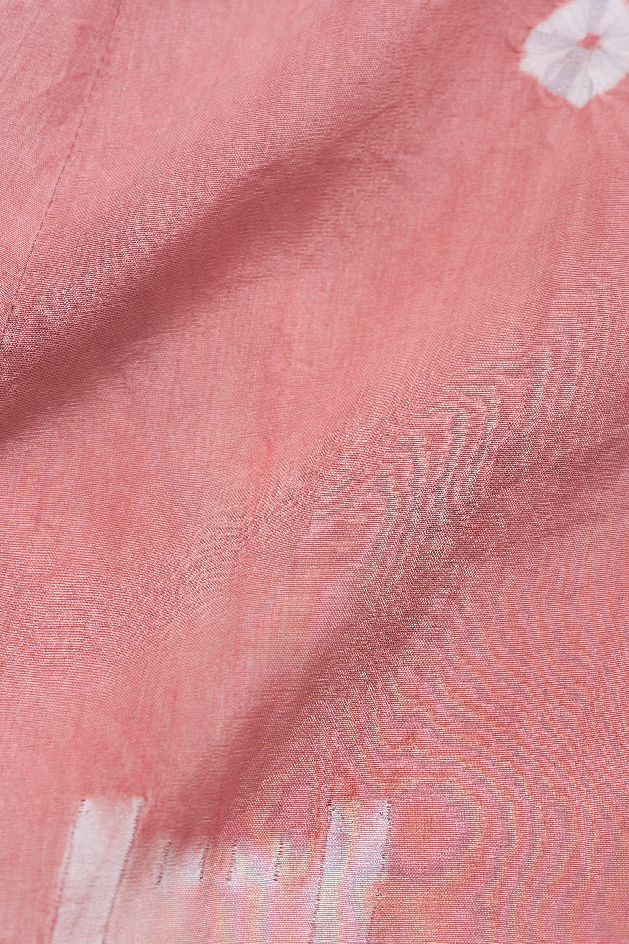CHALK PINK BANDHANI AND SHIBORI SILK DRESS