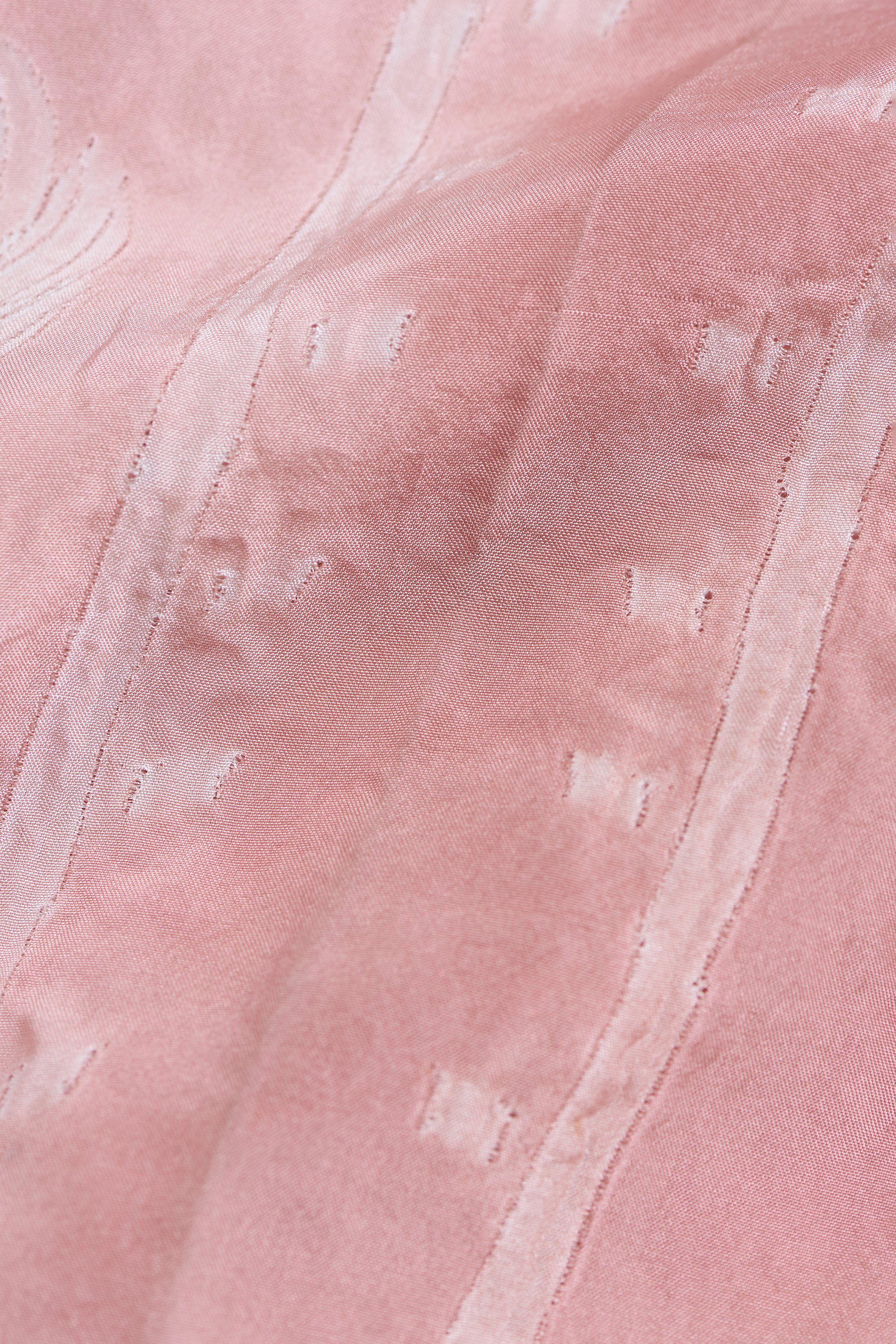 CHALK PINK SHIBORI SOFT SILK DRESS