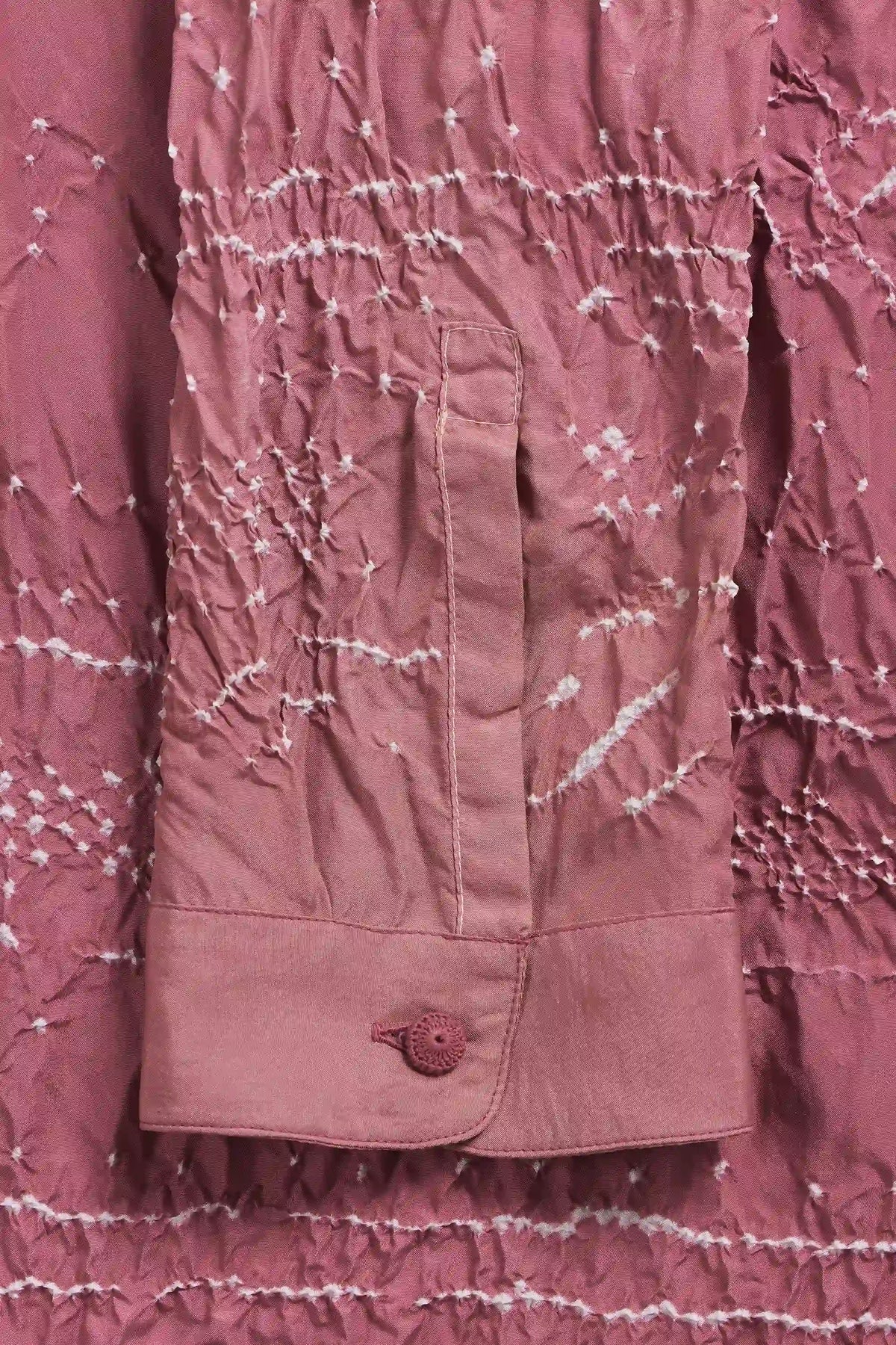Fuschia Pink Silk Bandhani Unisex Shirt