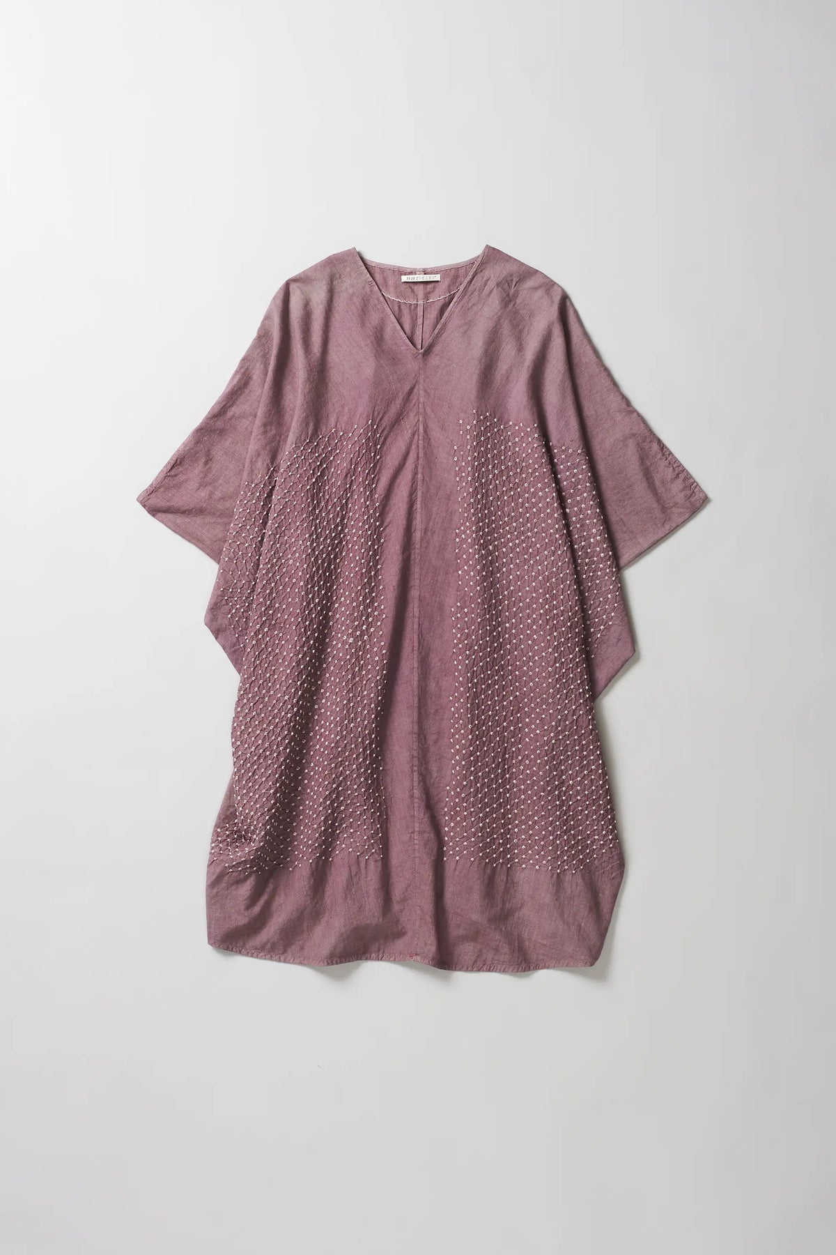Wine Draped Bandhani Dress