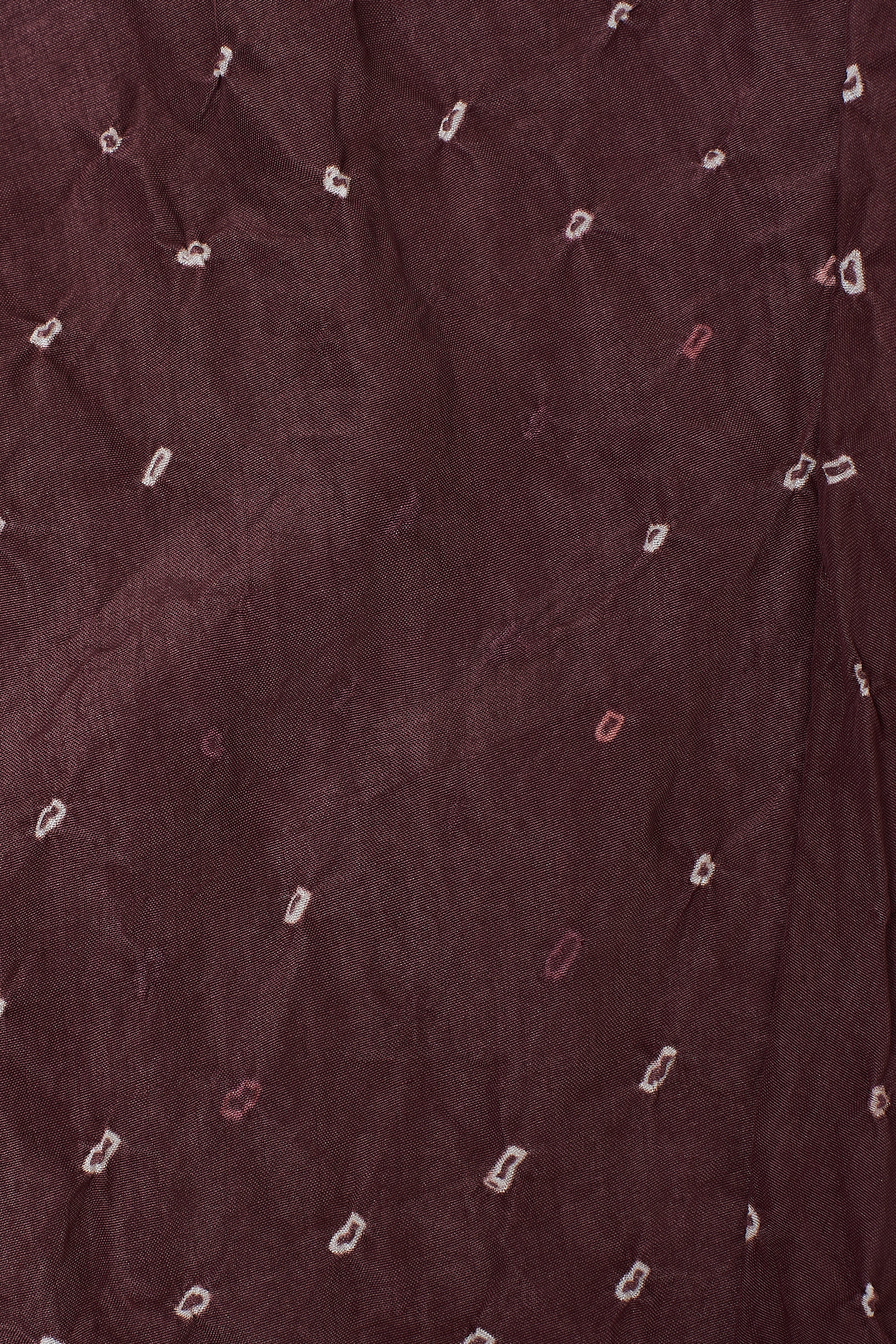 PURPLE RED SILK BANDHANI ELASTIC PANT