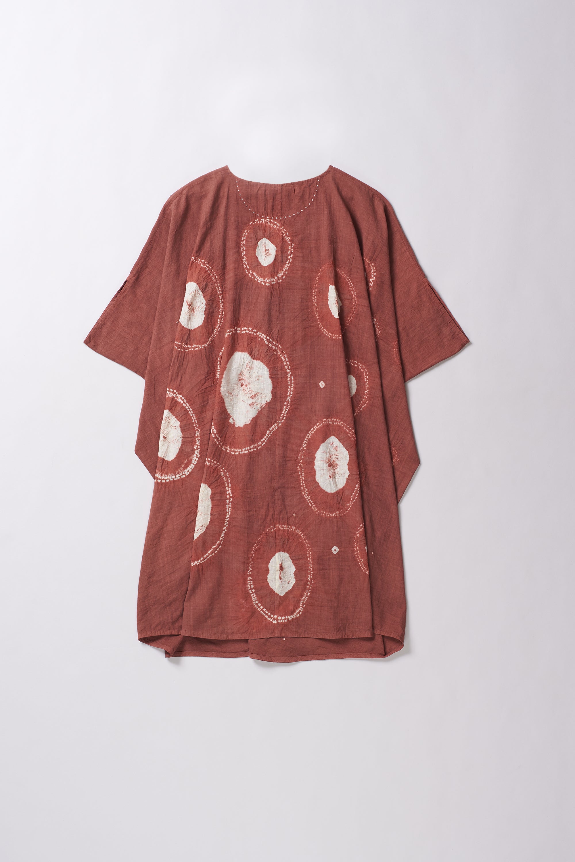Rouge Pink Cotton Silk Blend Kaftan Dress