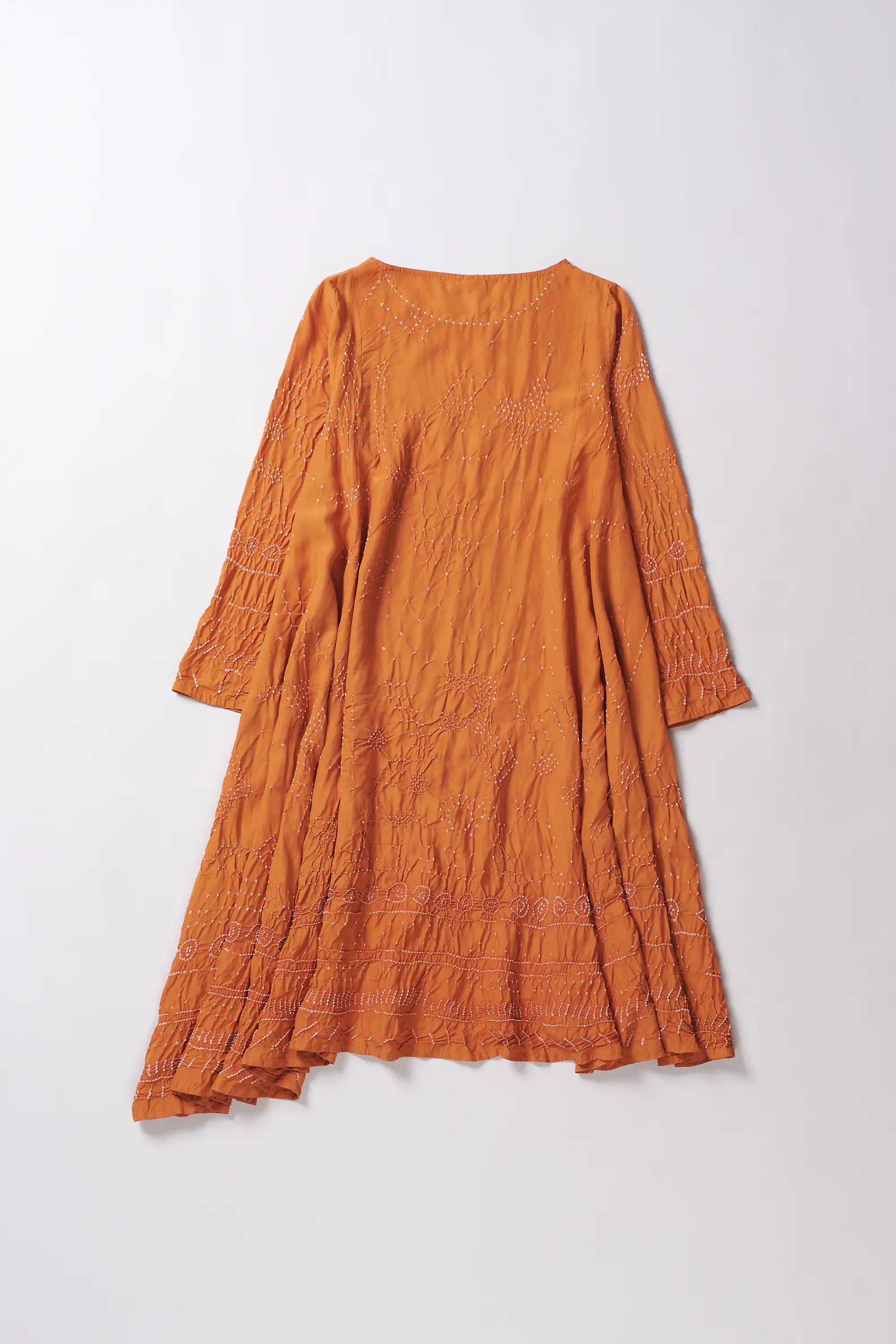 Bandhani Dress Sunset Orange