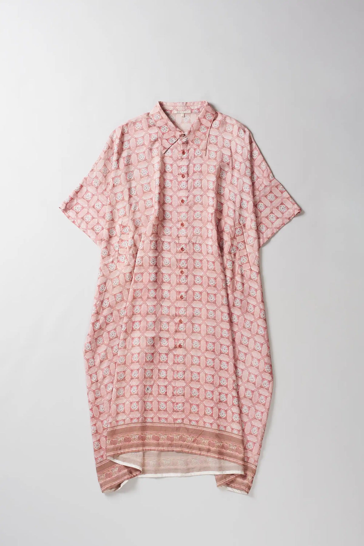 Brick Red Screen Print Dress
