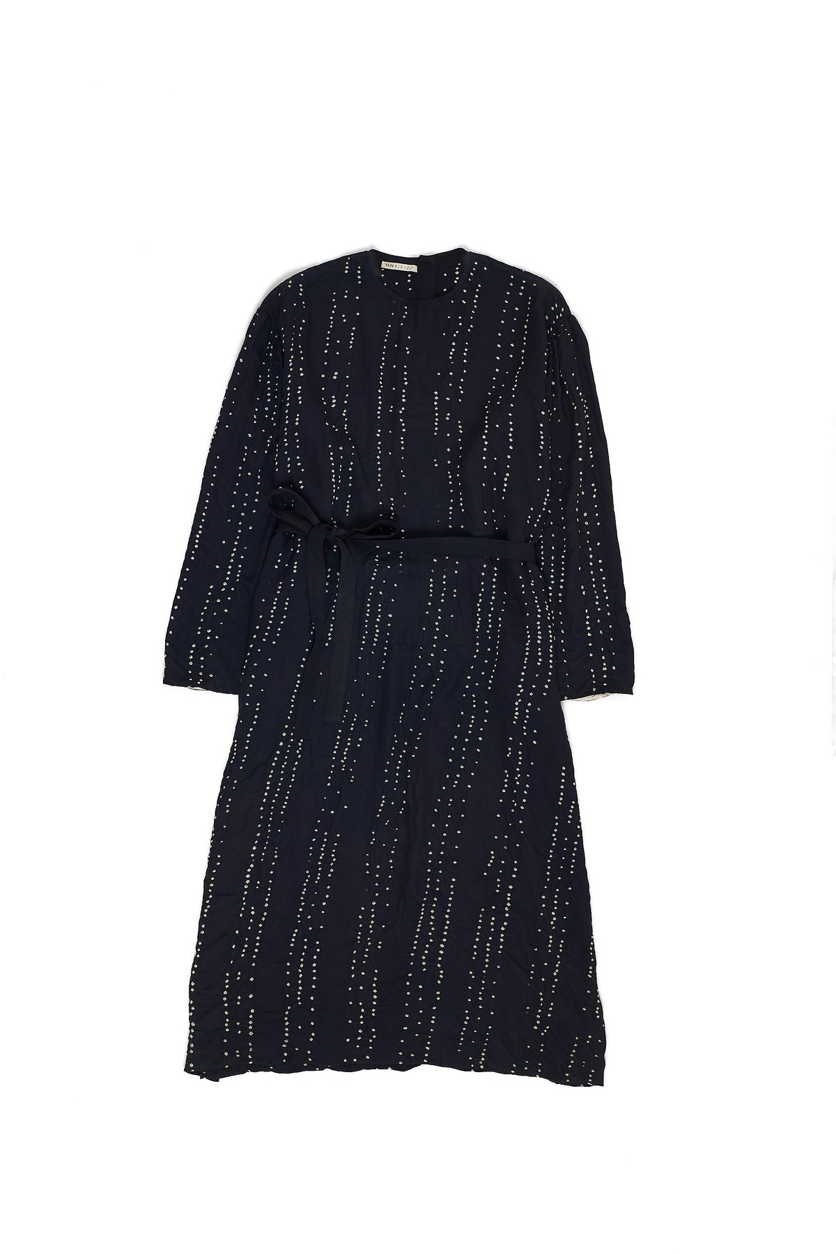 Black dress with a subtle pattern