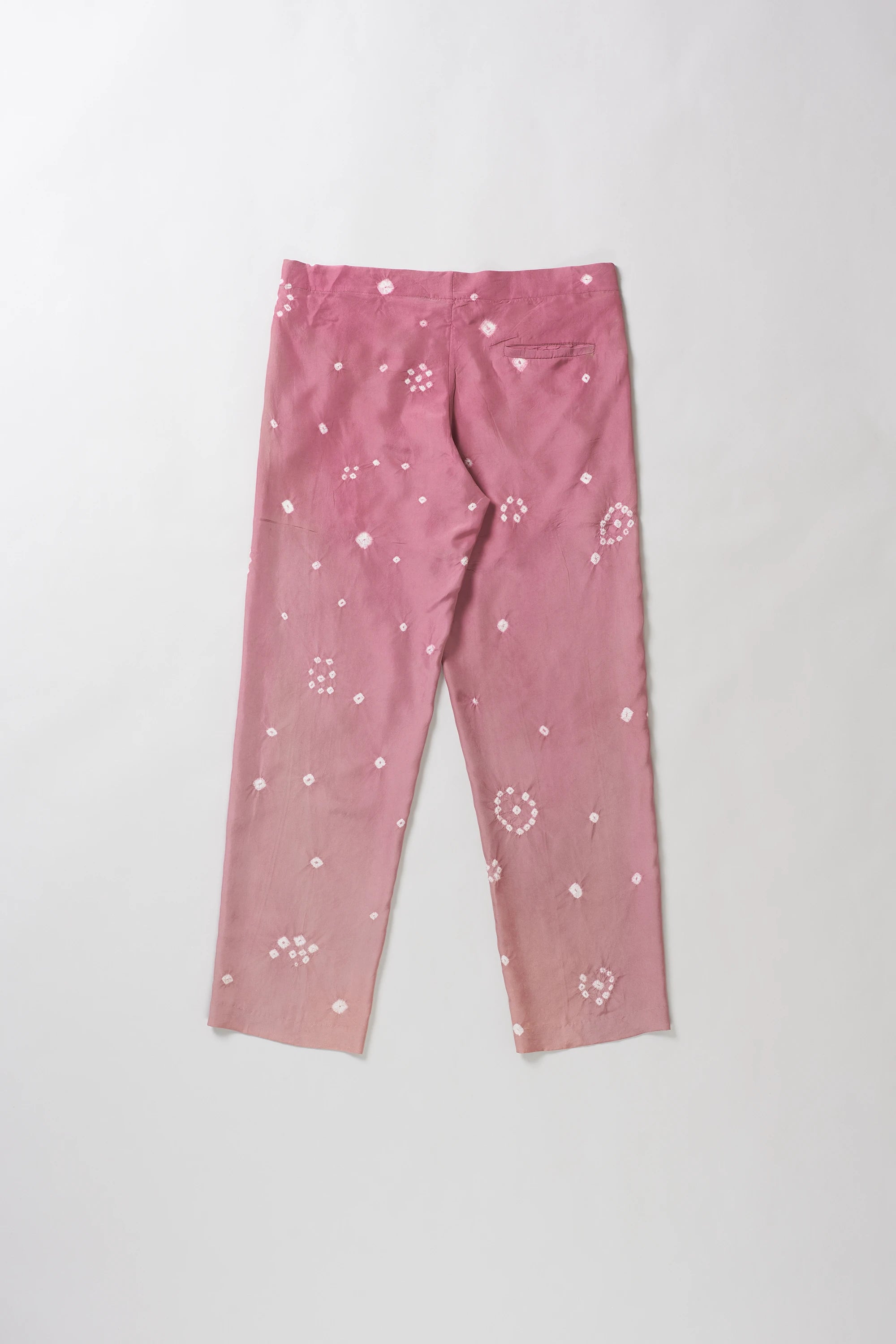 Fuschia Pink Silk Bandhani Pants