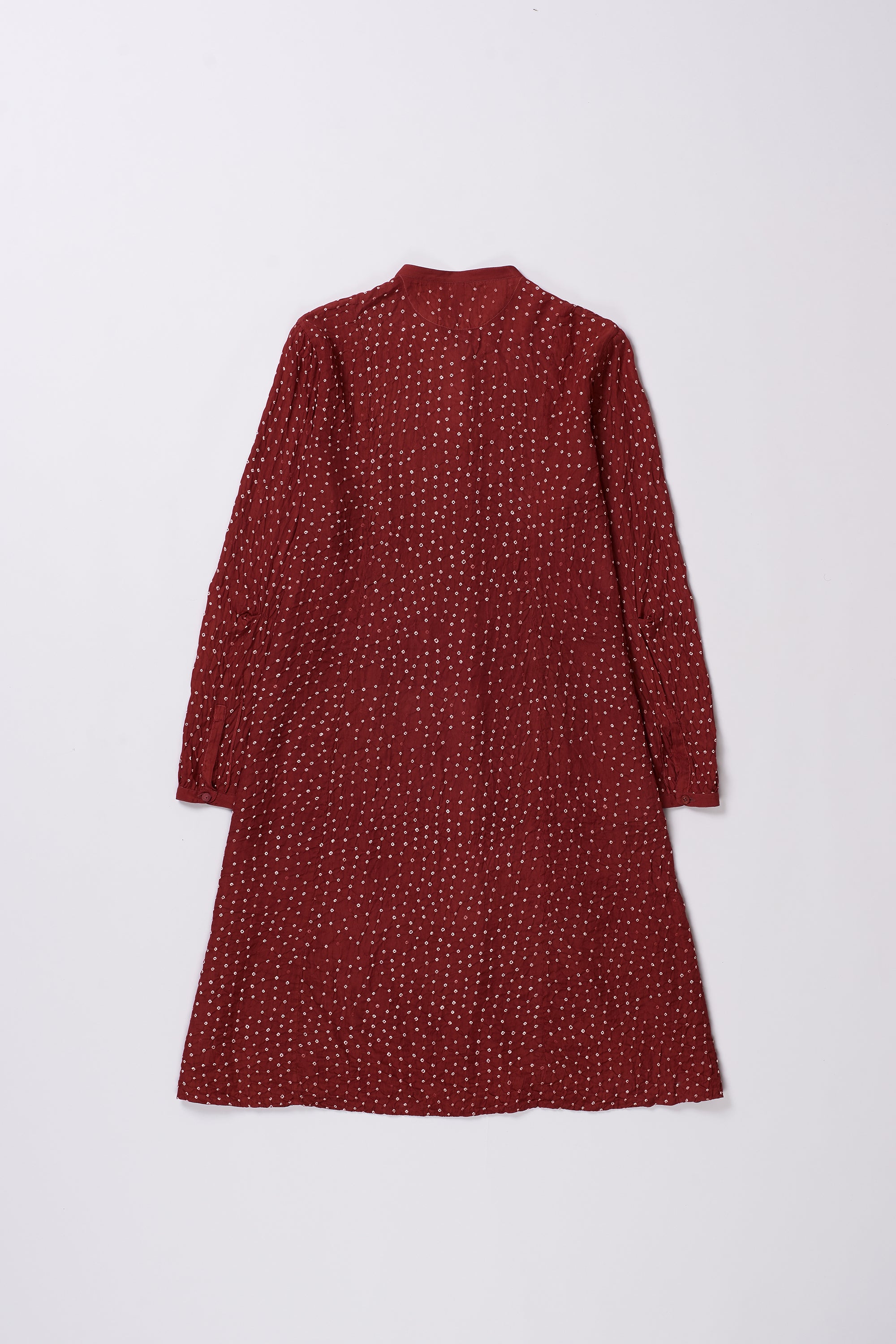 CRIMSON PINK SILK DRESS