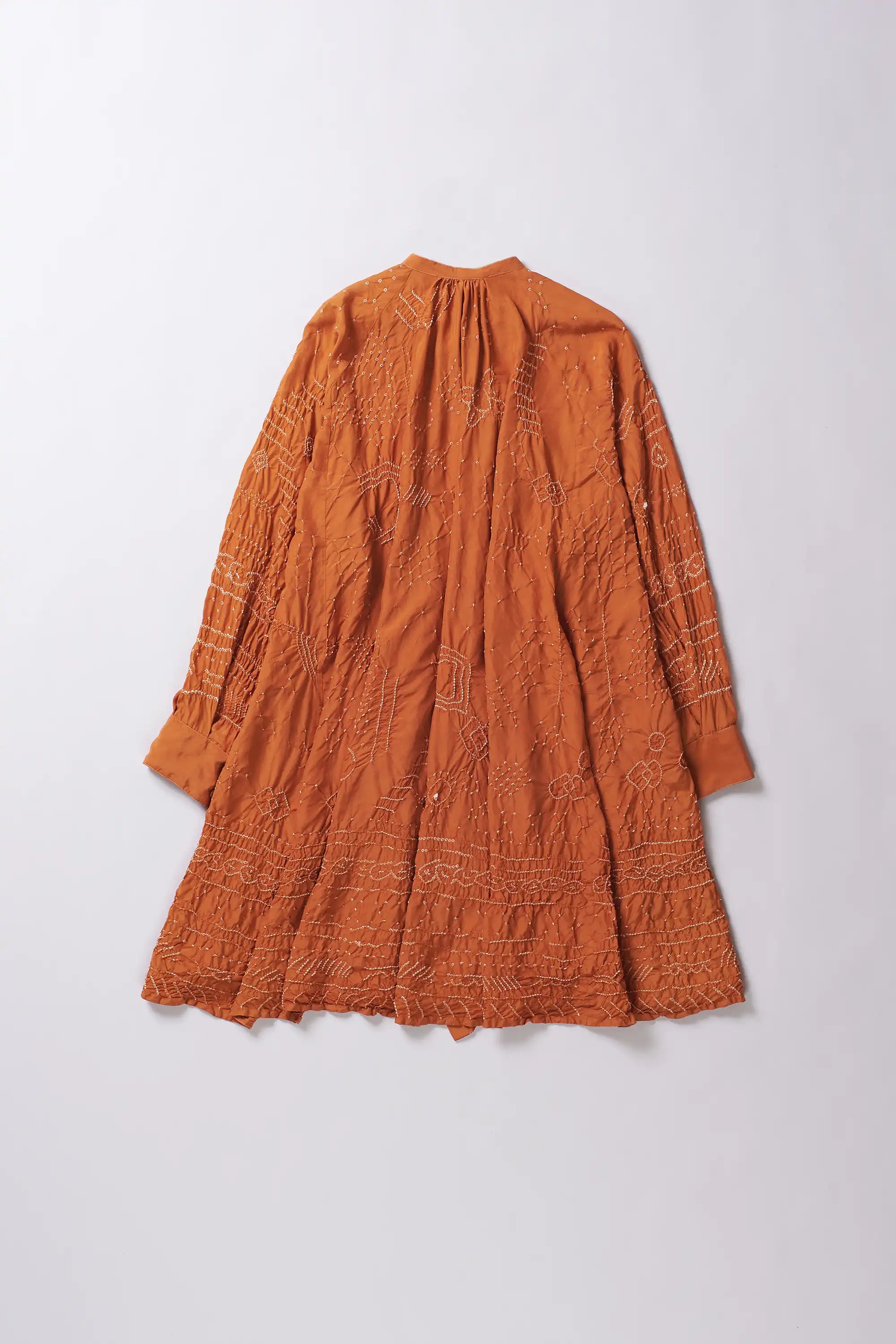 Bandhani Dress in Sunset Orange