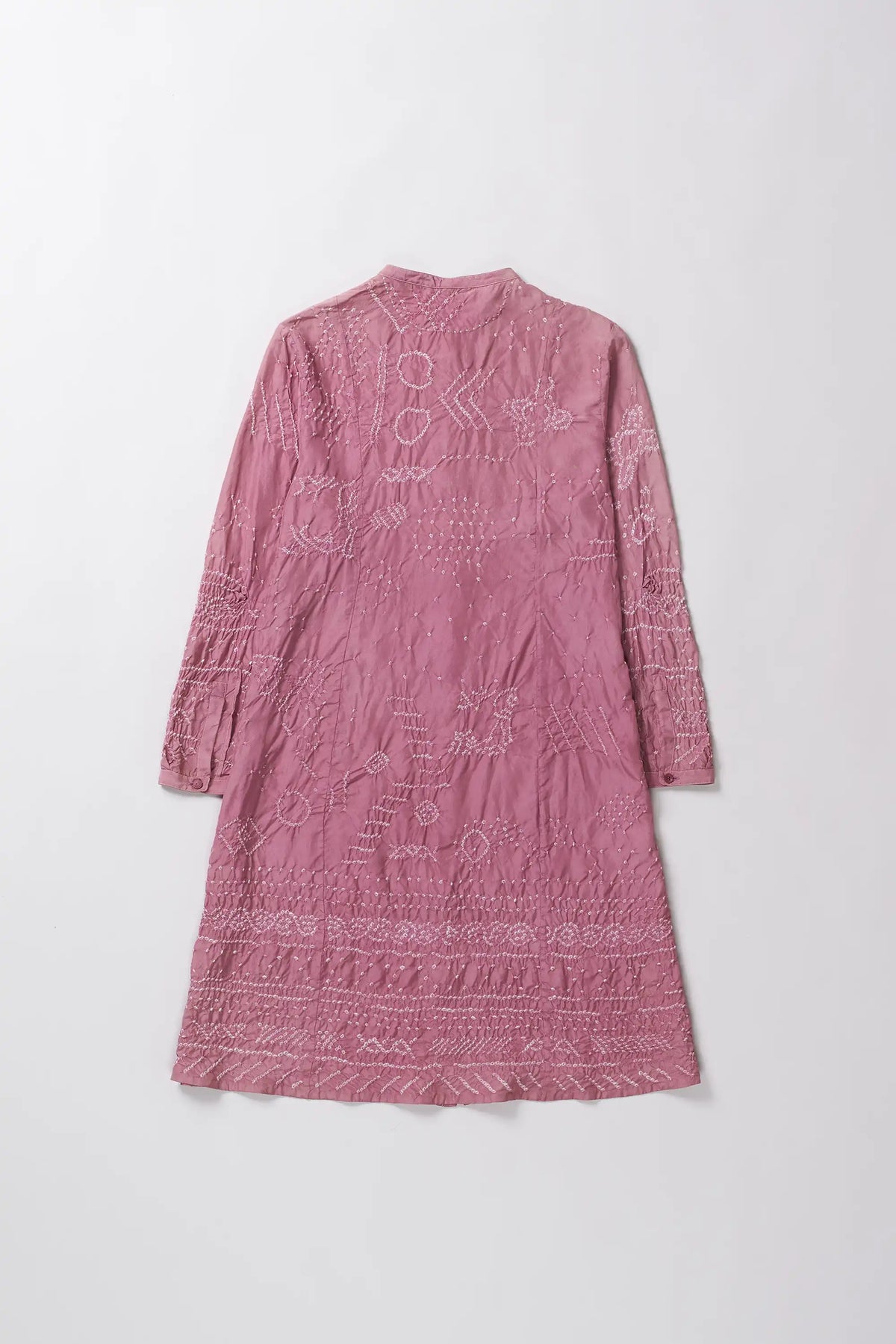 FUSCHIA PINK SILK BANDHANI WOMEN DRESS