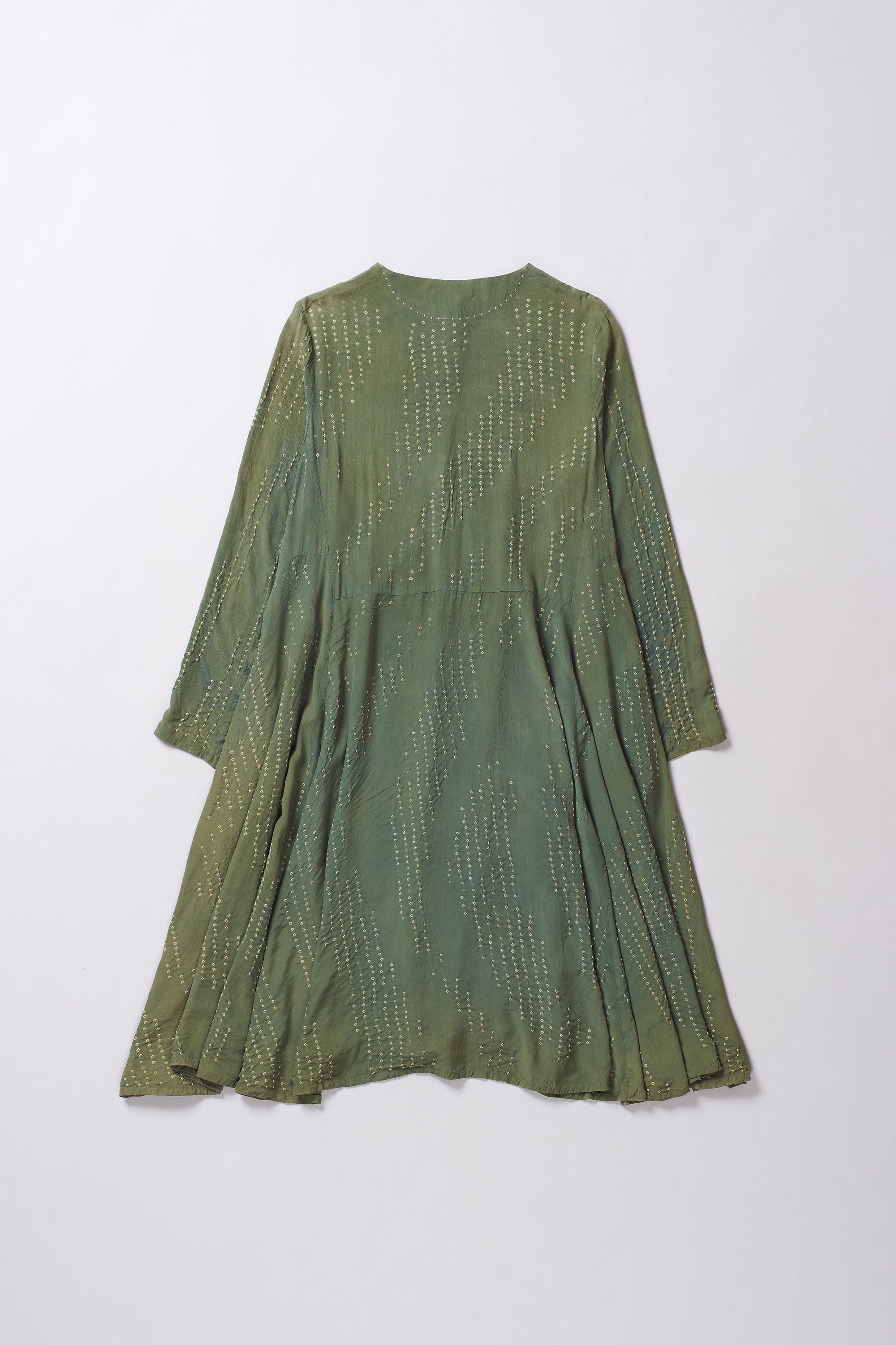 Green textured dress