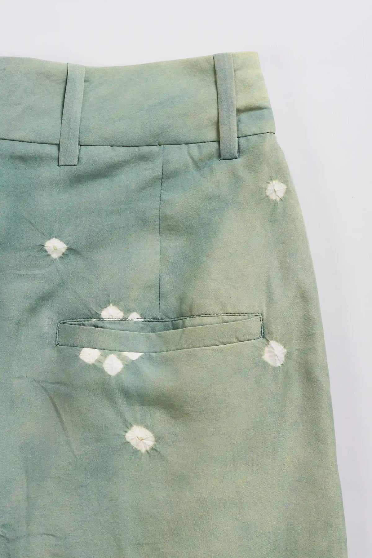 Olive Green Silk Trouser