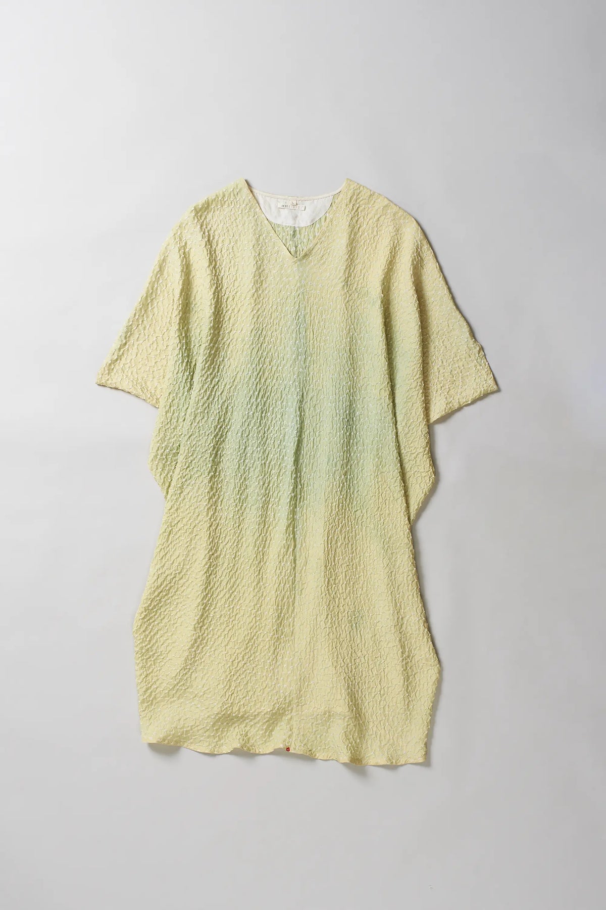 Silk Bandhani Dress in Mint Green